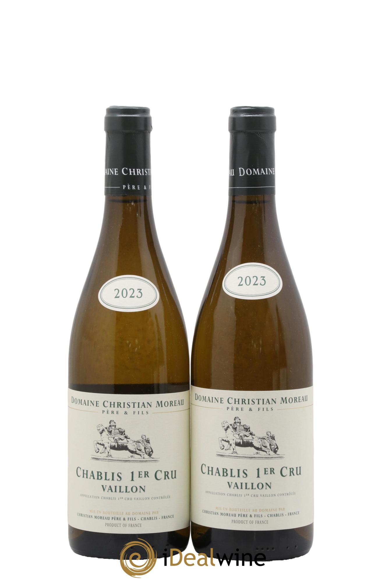 Chablis 1er Cru Vaillons Christian Moreau 2023 - Lot de 2 bouteilles - 0