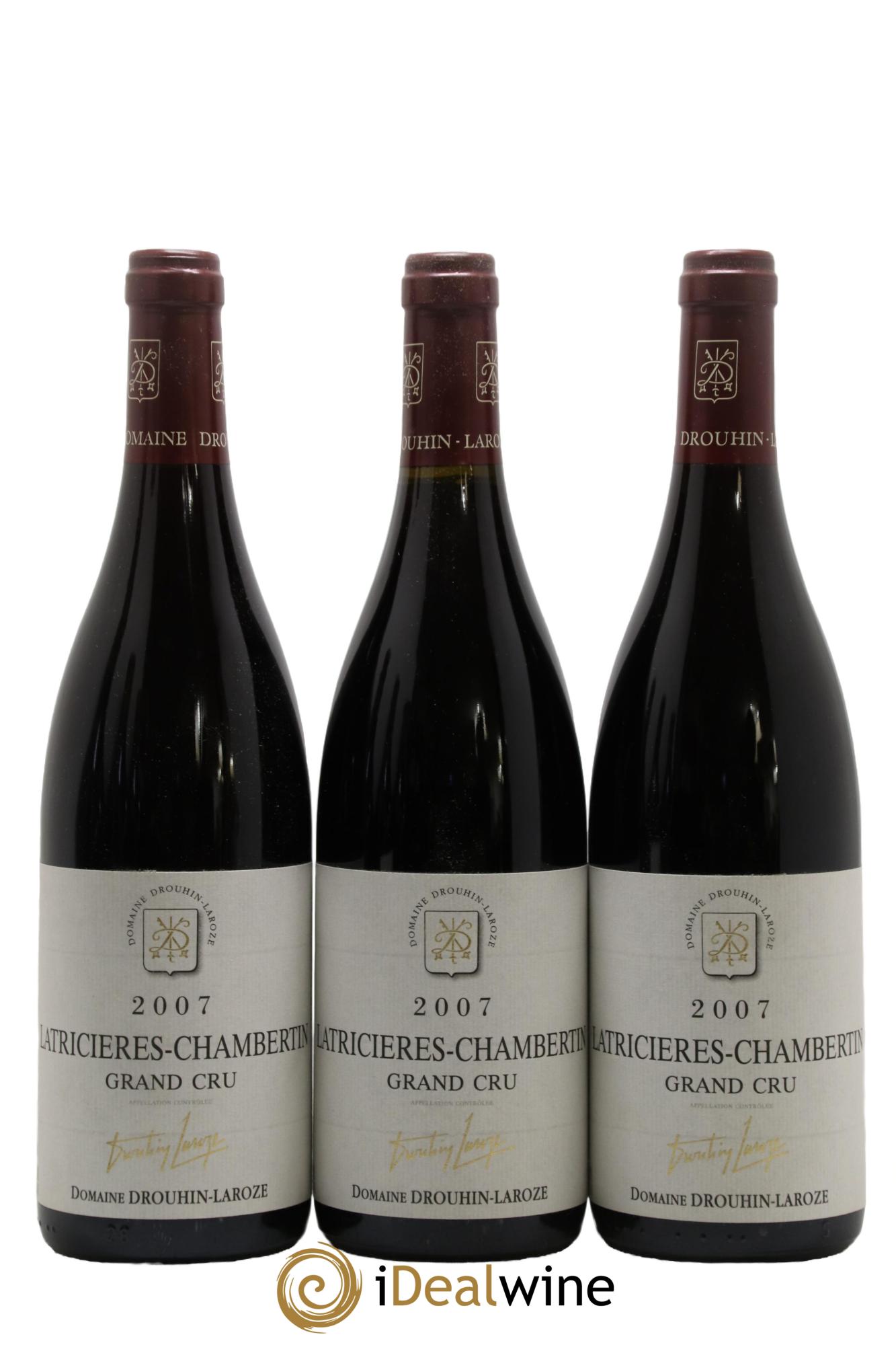 Latricières-Chambertin Grand Cru Domaine Drouhin-Laroze  2007 - Lot de 3 bouteilles - 0