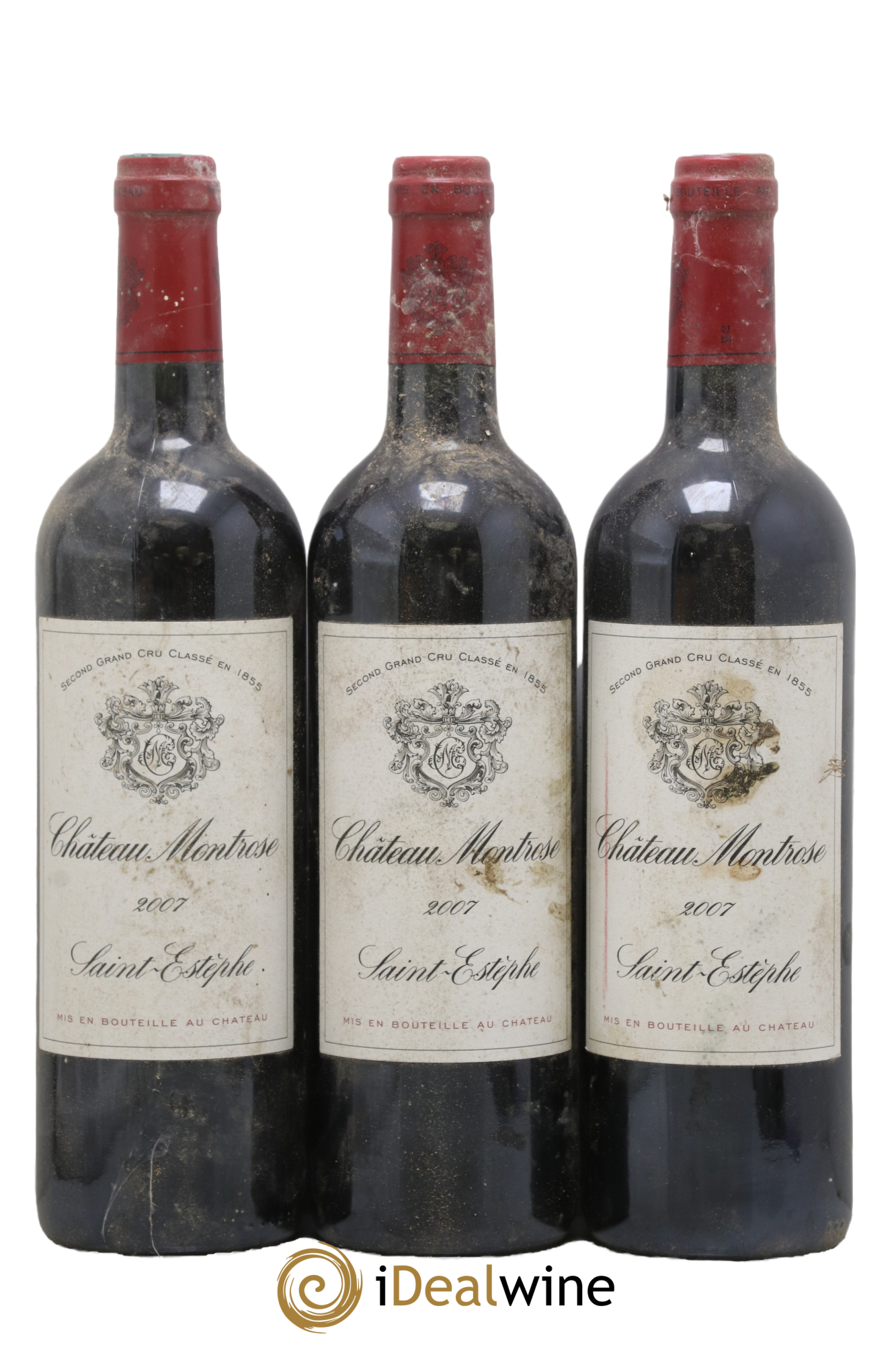 Château Montrose 2ème Grand Cru Classé 2007 - Lot of 3 bottles - 0