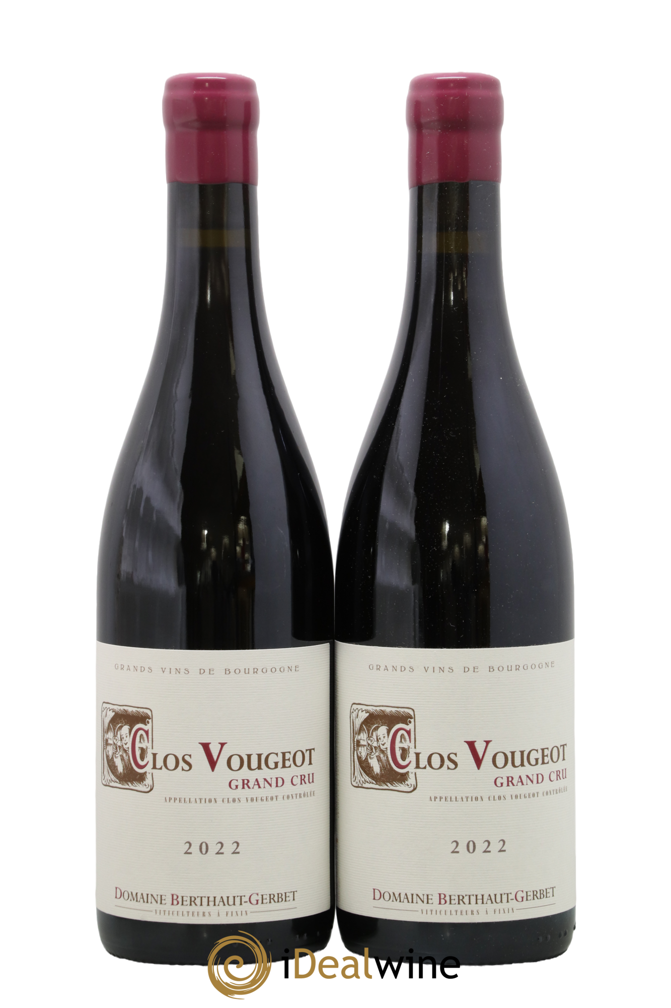 Clos de Vougeot Berthaut Gerbet (Domaine) 2022 - Lot of 2 bottles - 0