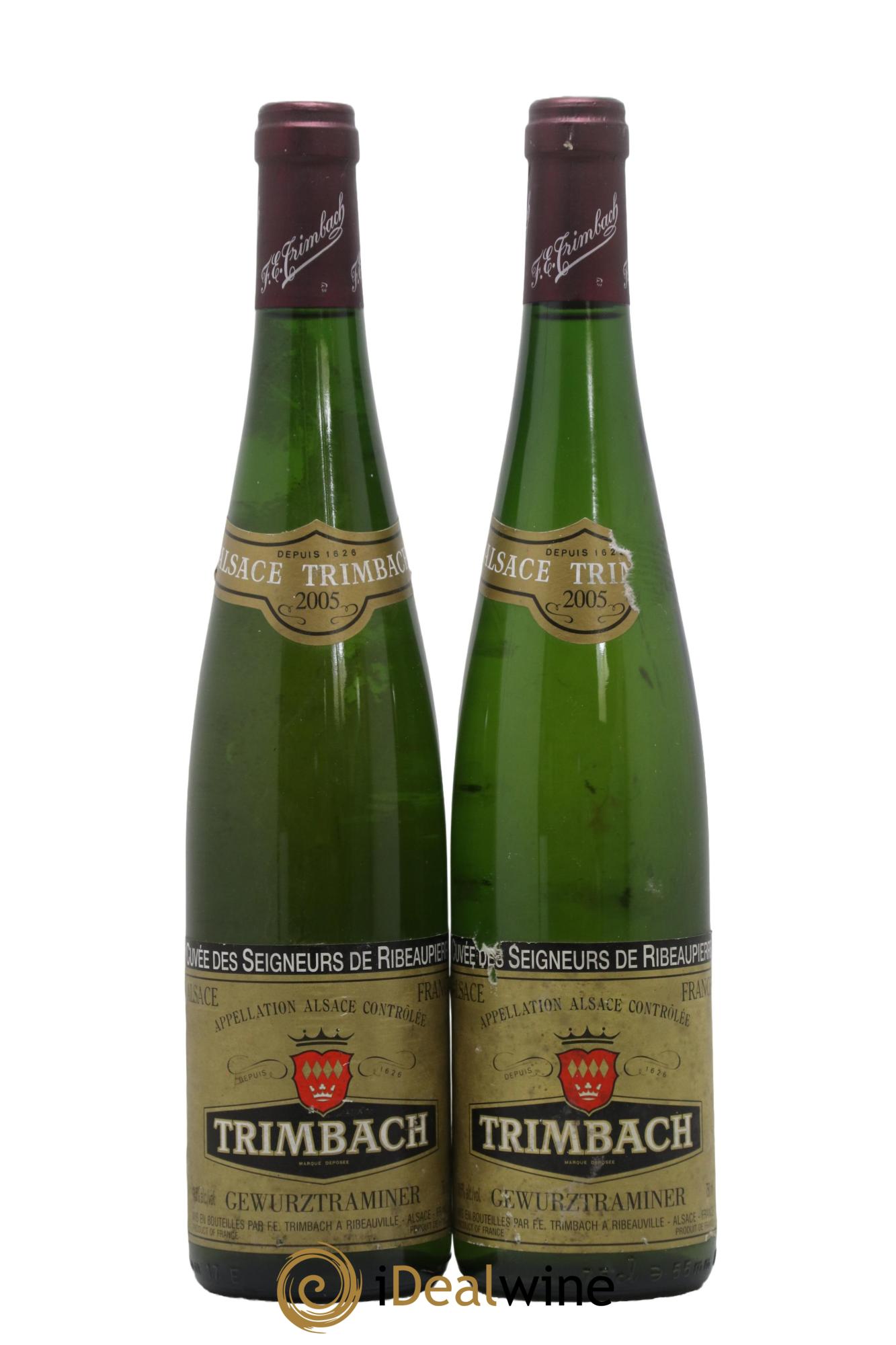 Alsace Gewurztraminer Seigneurs de Ribeaupierre Trimbach (Domaine) 2005 - Lot de 2 bouteilles - 0
