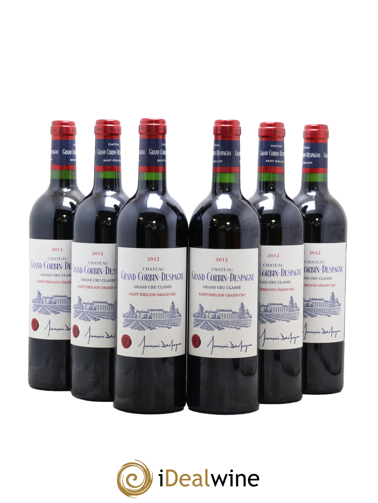 Château Grand Corbin Despagne Grand Cru Classé 2012 - Lot de 6 bouteilles - 0