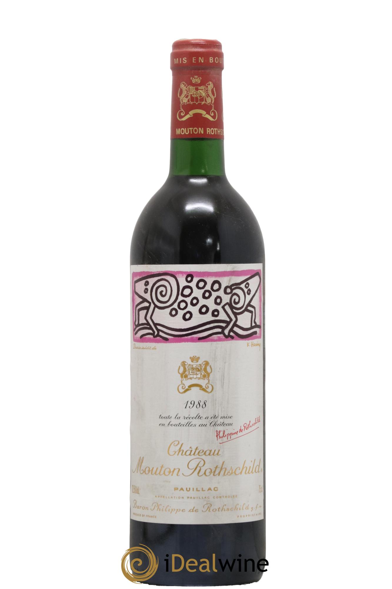 Château Mouton Rothschild 1er Grand Cru Classé 1988 - Lot de 1 bouteille - 0