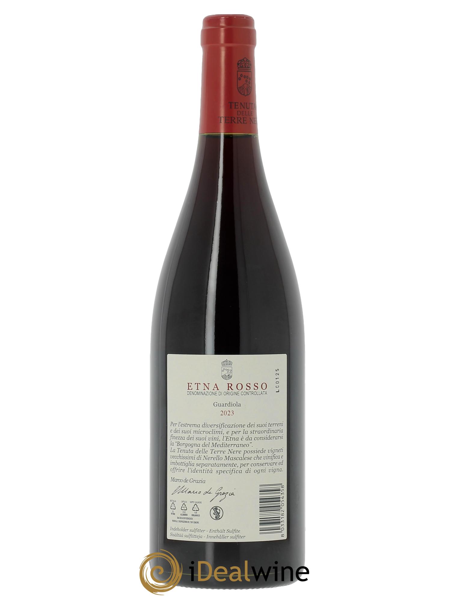 Etna Rosso DOC Tenuta delle Terre Nere Guardiola  2023 - Lot de 1 bouteille - 1