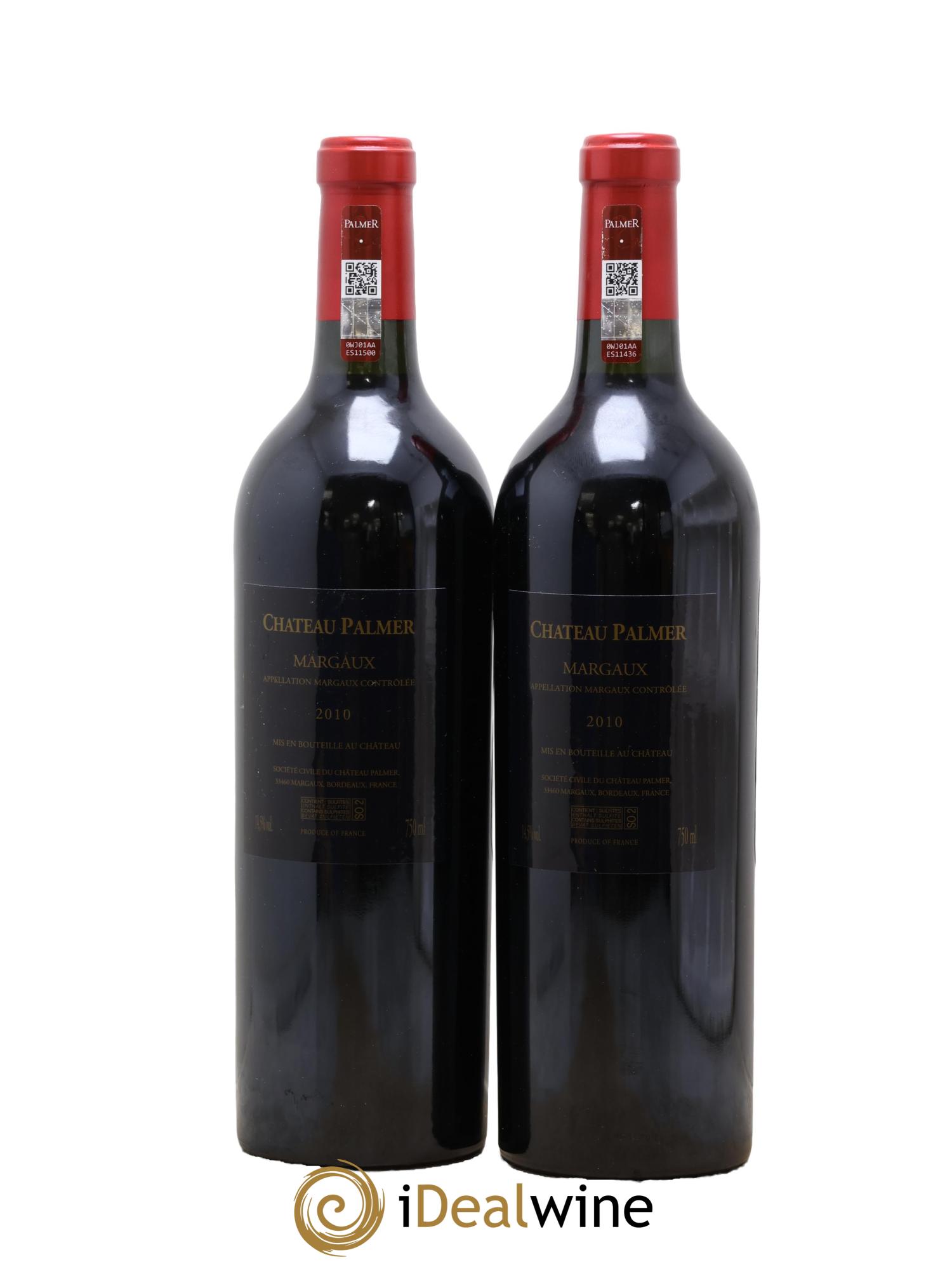 Château Palmer 3ème Grand Cru Classé 2010 - Posten von 2 Flaschen - 1