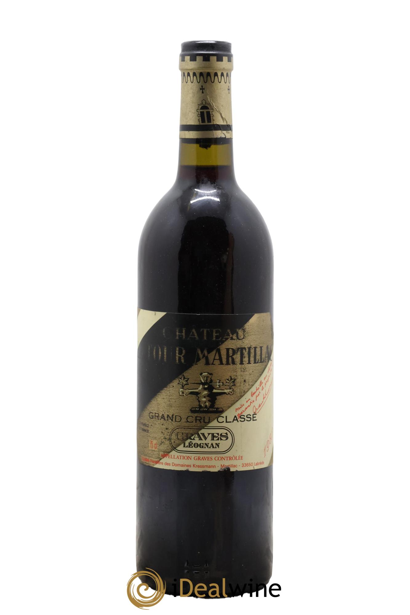 Château Latour-Martillac Cru Classé de Graves 1982 - Lot de 1 bouteille - 0