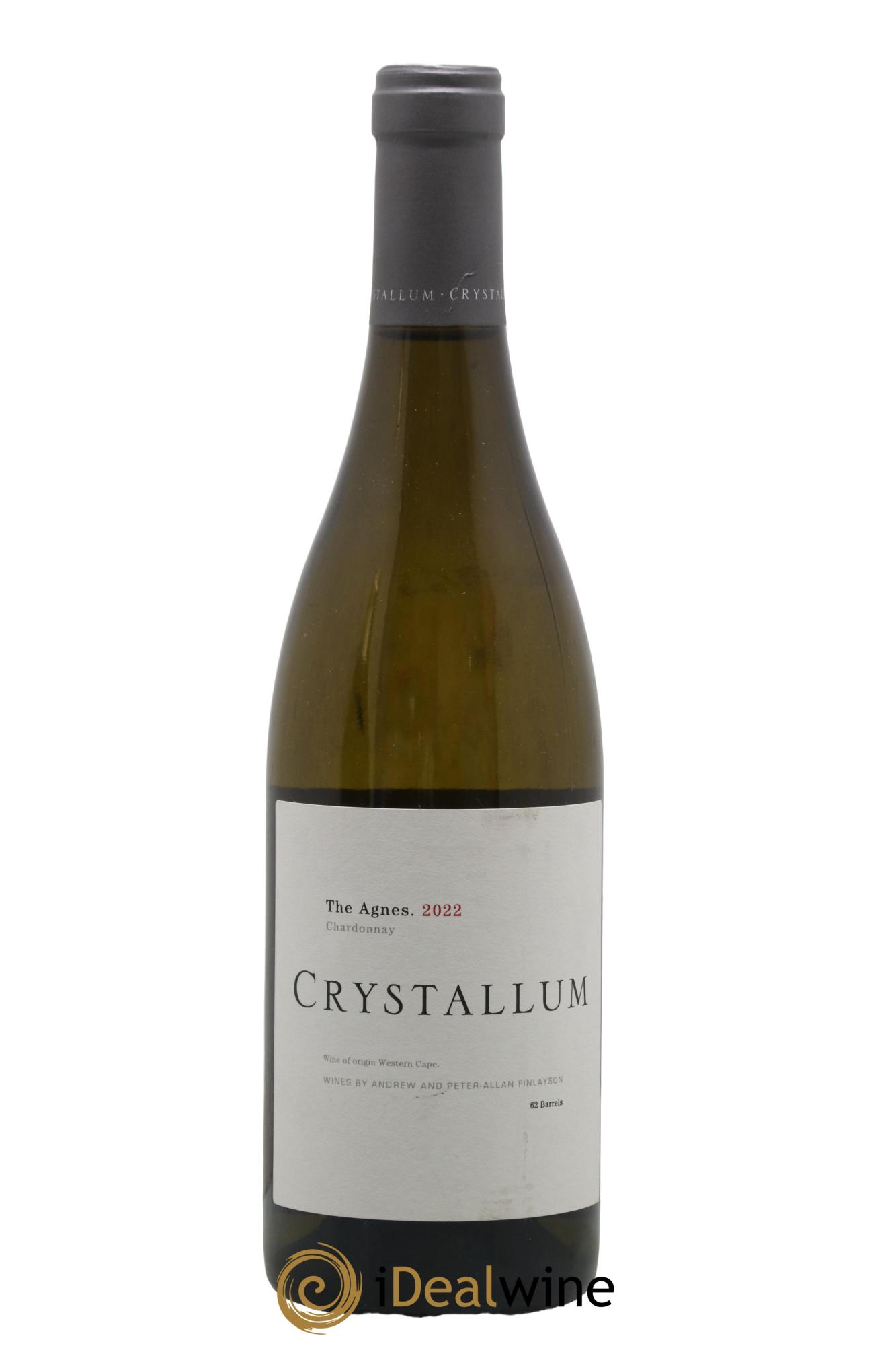 WO Western Cape Crystallum The Agnes Chardonnay 2022 - Lot de 1 bouteille - 0