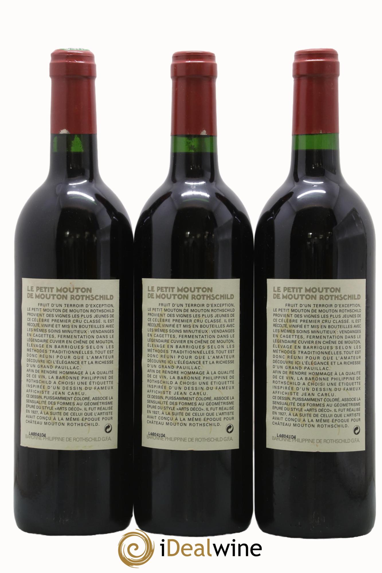 Petit Mouton Second Vin 1998 - Posten von 3 Flaschen - 1