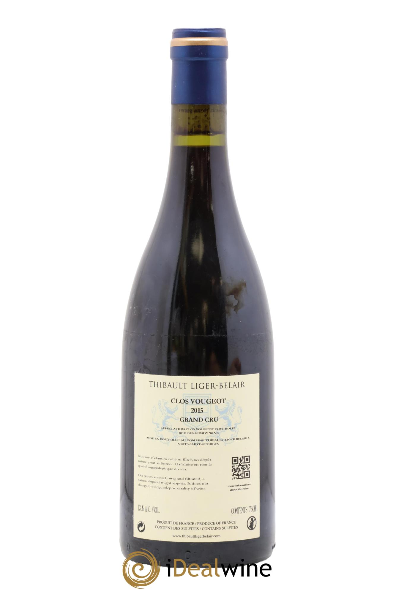 Clos de Vougeot Grand Cru Thibault Liger-Belair 2015 - Lot de 1 bouteille - 1