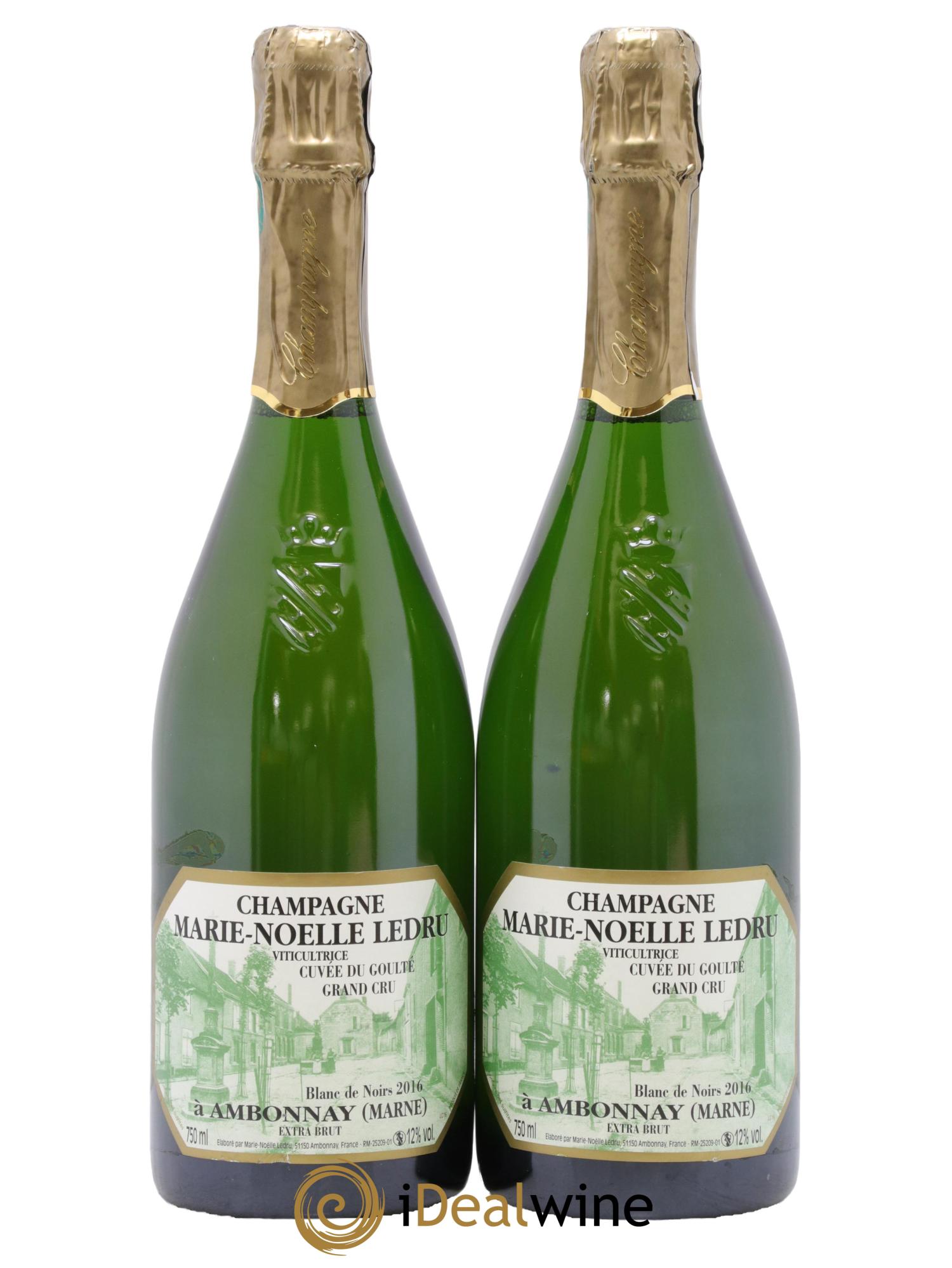 Cuvée du Goulté Blanc de Noirs Marie-Noëlle Ledru 2016 - Lot of 2 bottles - 0
