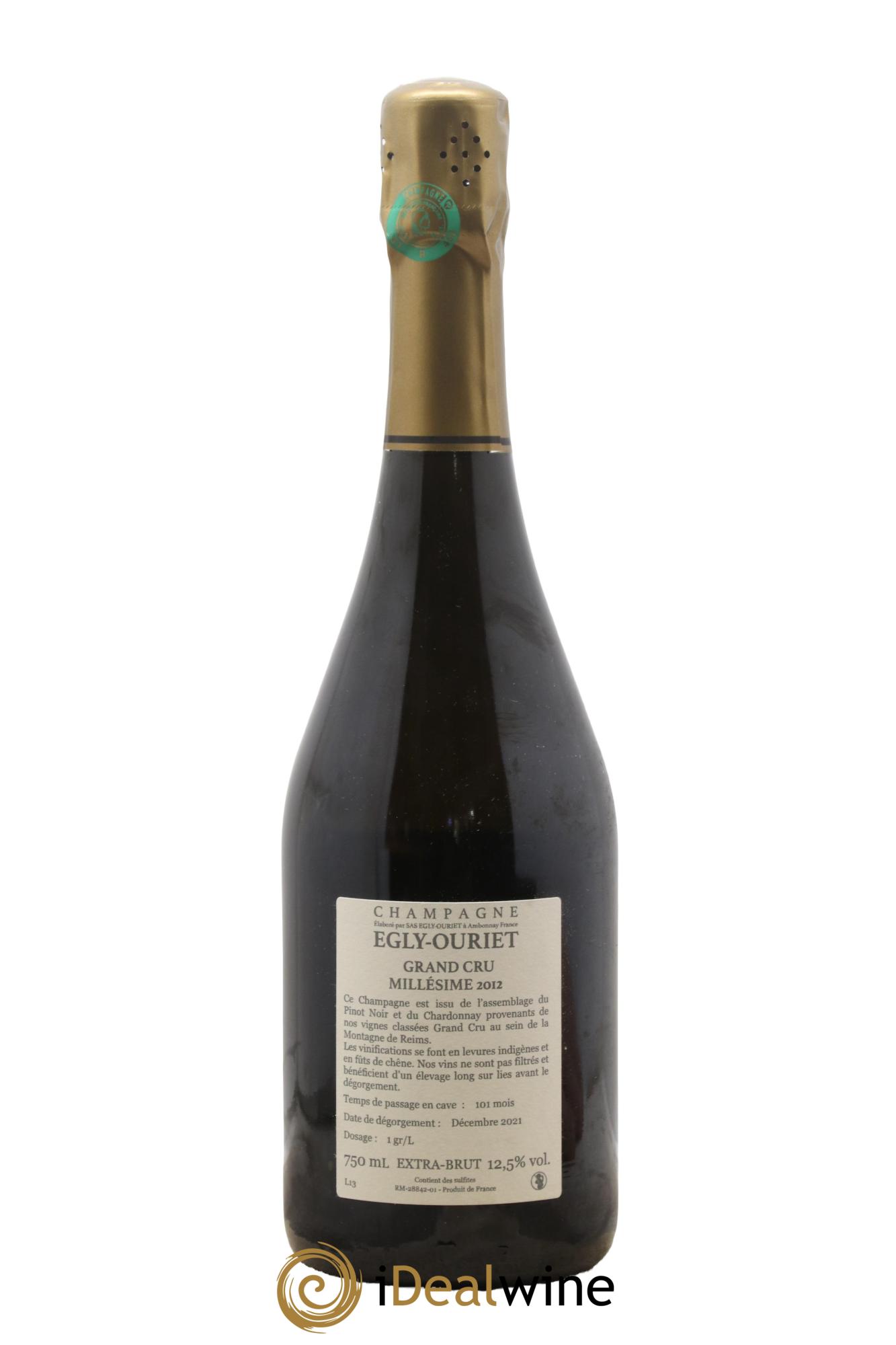 Ambonnay Vieilles Vignes Brut Millésimé Egly-Ouriet 2012 - Lot of 1 bottle - 1