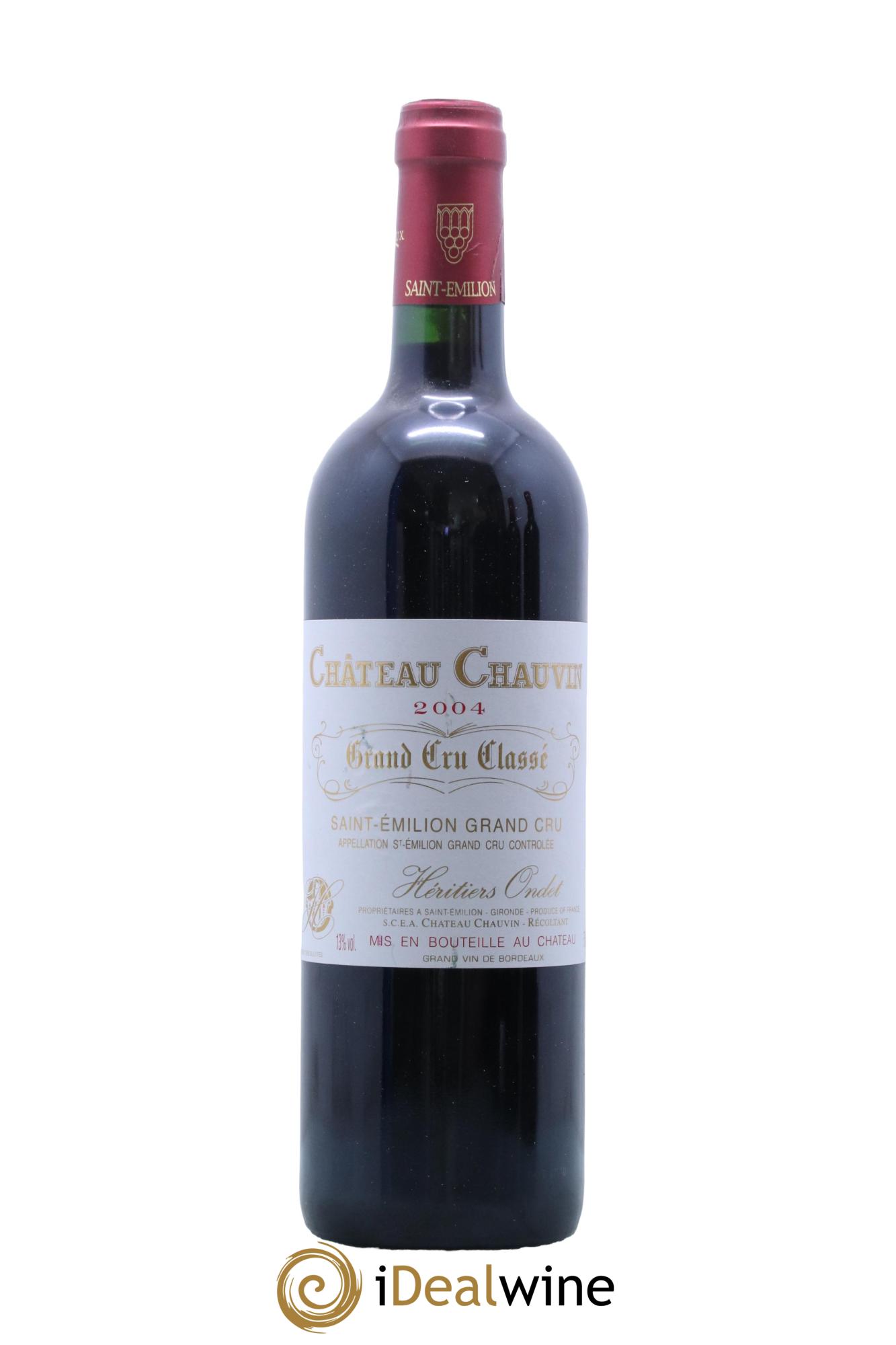 Château Chauvin Grand Cru Classé 2004 - Lot de 1 bouteille - 0