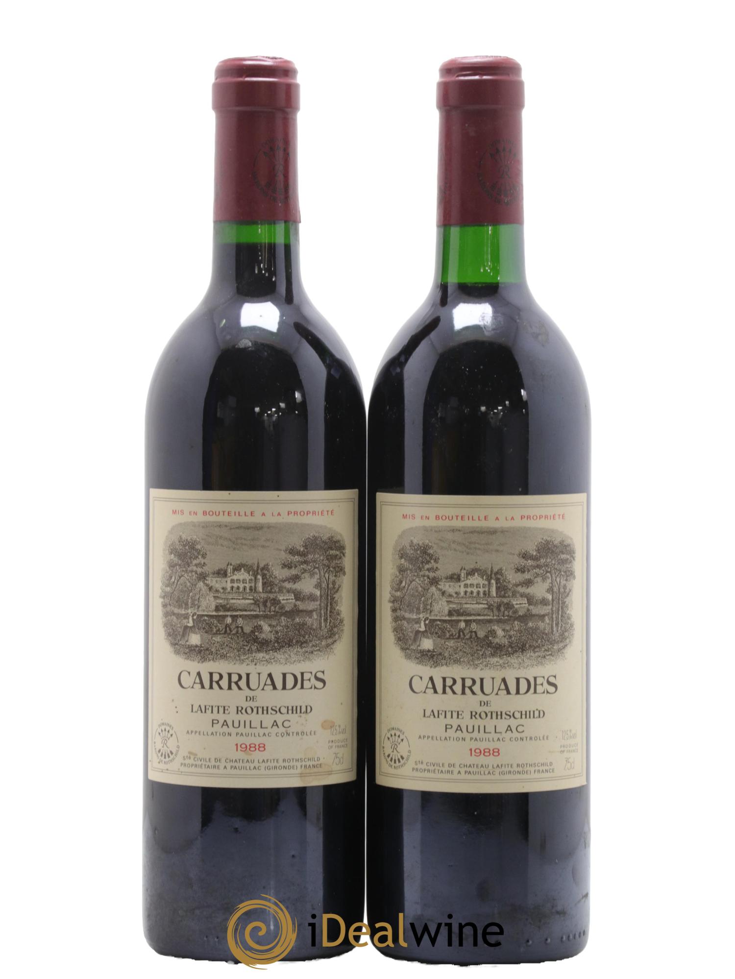 Carruades de Lafite Rothschild Second Vin 1988 - Lotto di 2 bottiglie - 0