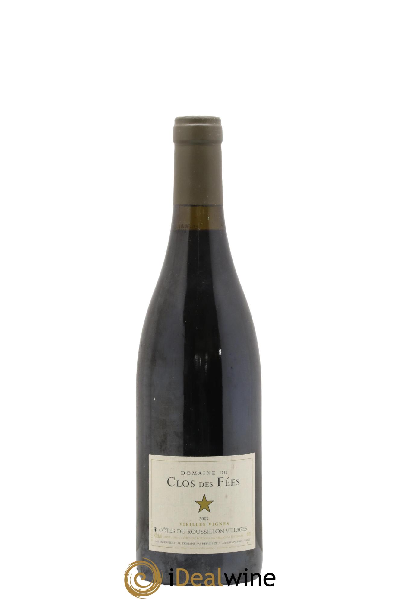 Côtes du Roussillon Villages Clos des Fées Vieilles vignes Hervé Bizeul 2007 - Lot de 1 bouteille - 0