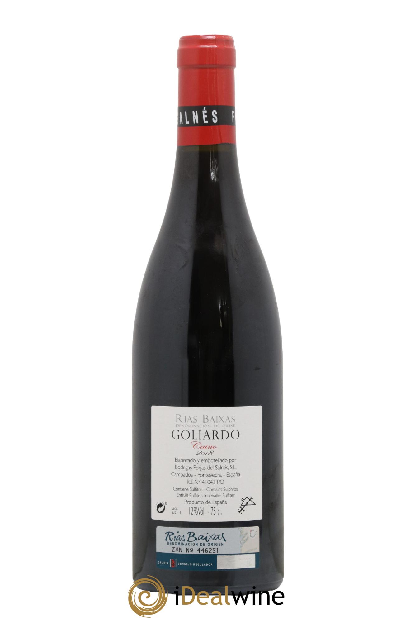 Espagne Rias Baixas Goliardo Caino Forjas del Salnes 2018 - Lot de 1 bouteille - 1