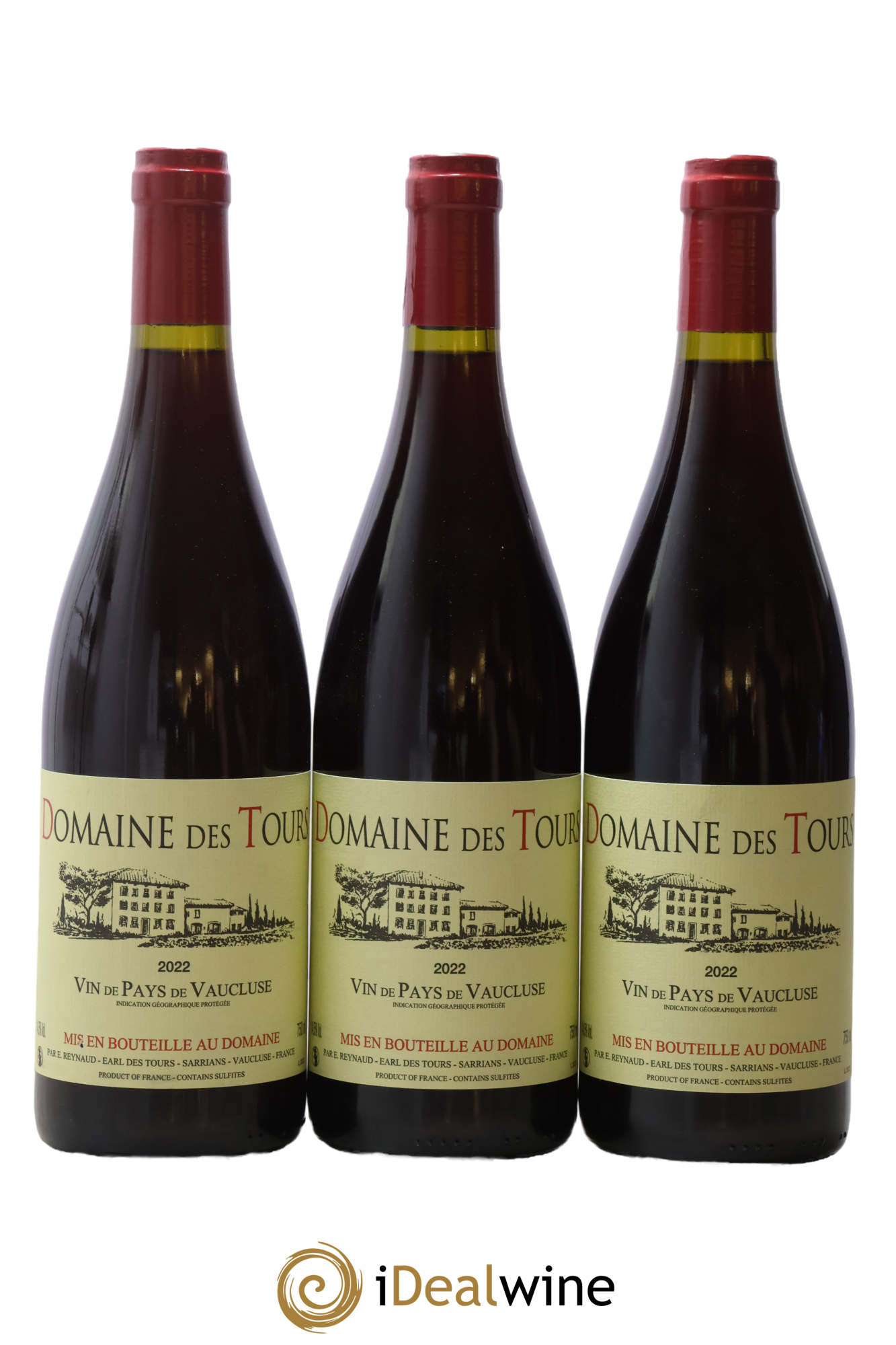 Vaucluse (Vin de Pays de Vaucluse) Domaine des Tours Emmanuel Reynaud 2022 - Lot de 3 bouteilles - 0