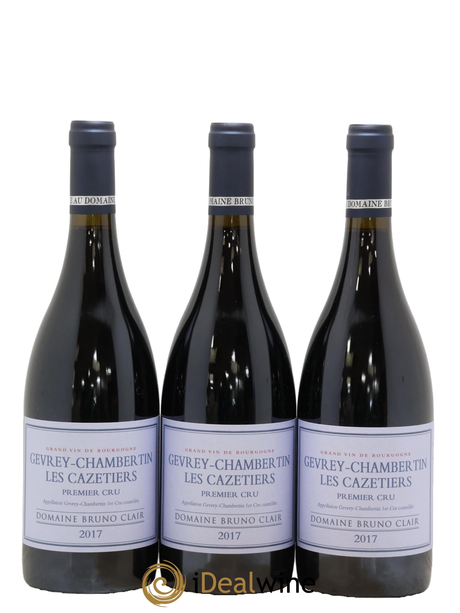 Gevrey-Chambertin 1er Cru Les Cazetiers Bruno Clair (Domaine) 2017 - Lot of 3 bottles - 0
