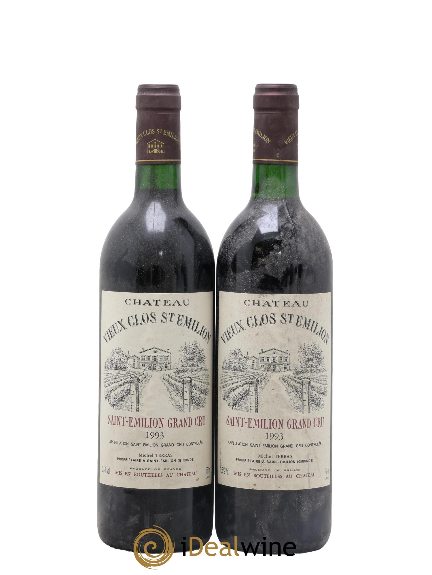 Saint-Émilion Grand Cru Château Vieux Clos St Emilion 1993 - Lotto di 2 bottiglie - 0