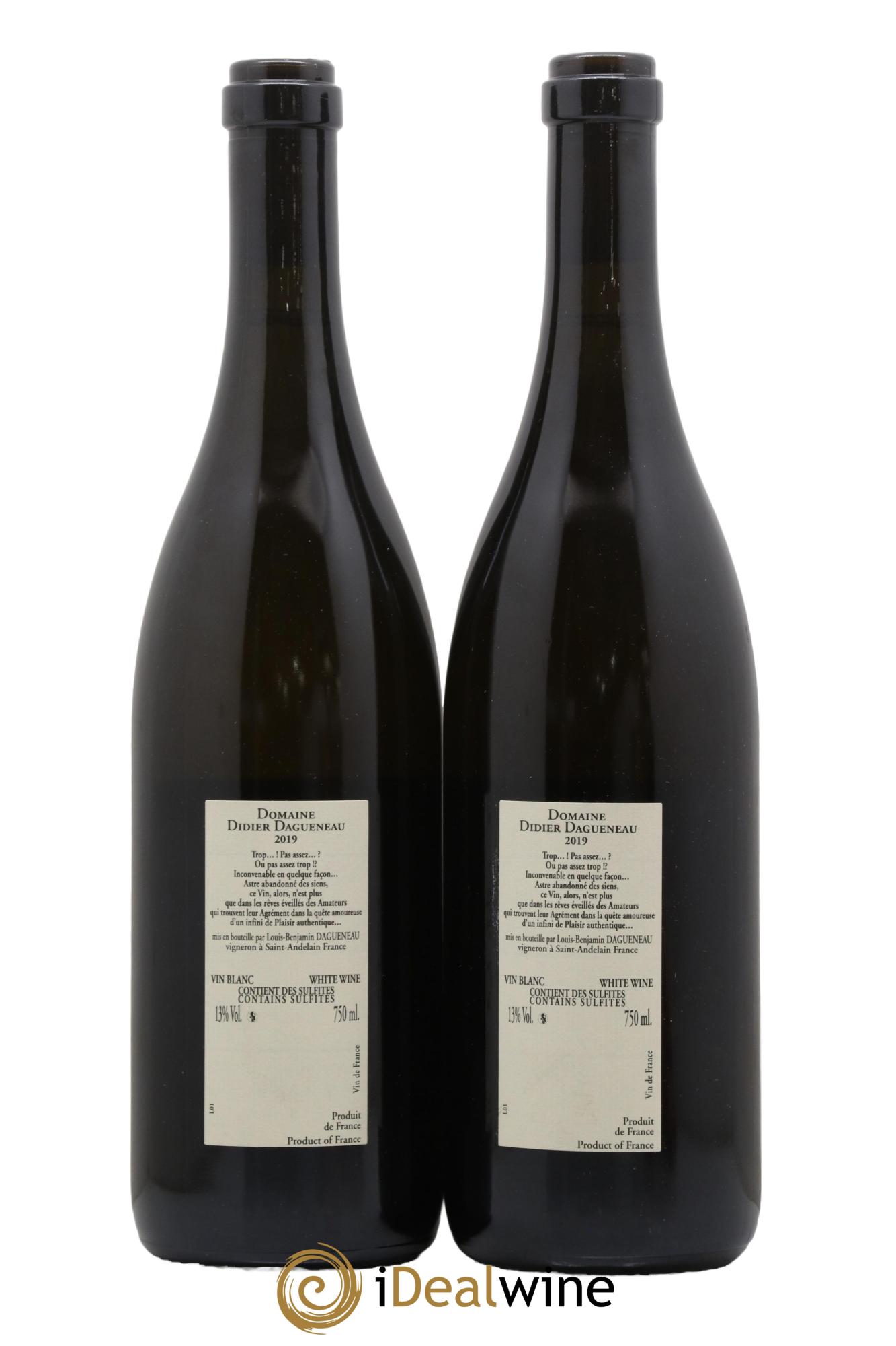 Vin de France Blanc Etc Dagueneau (Domaine Didier - Louis-Benjamin)  2019 - Lot of 2 bottles - 1