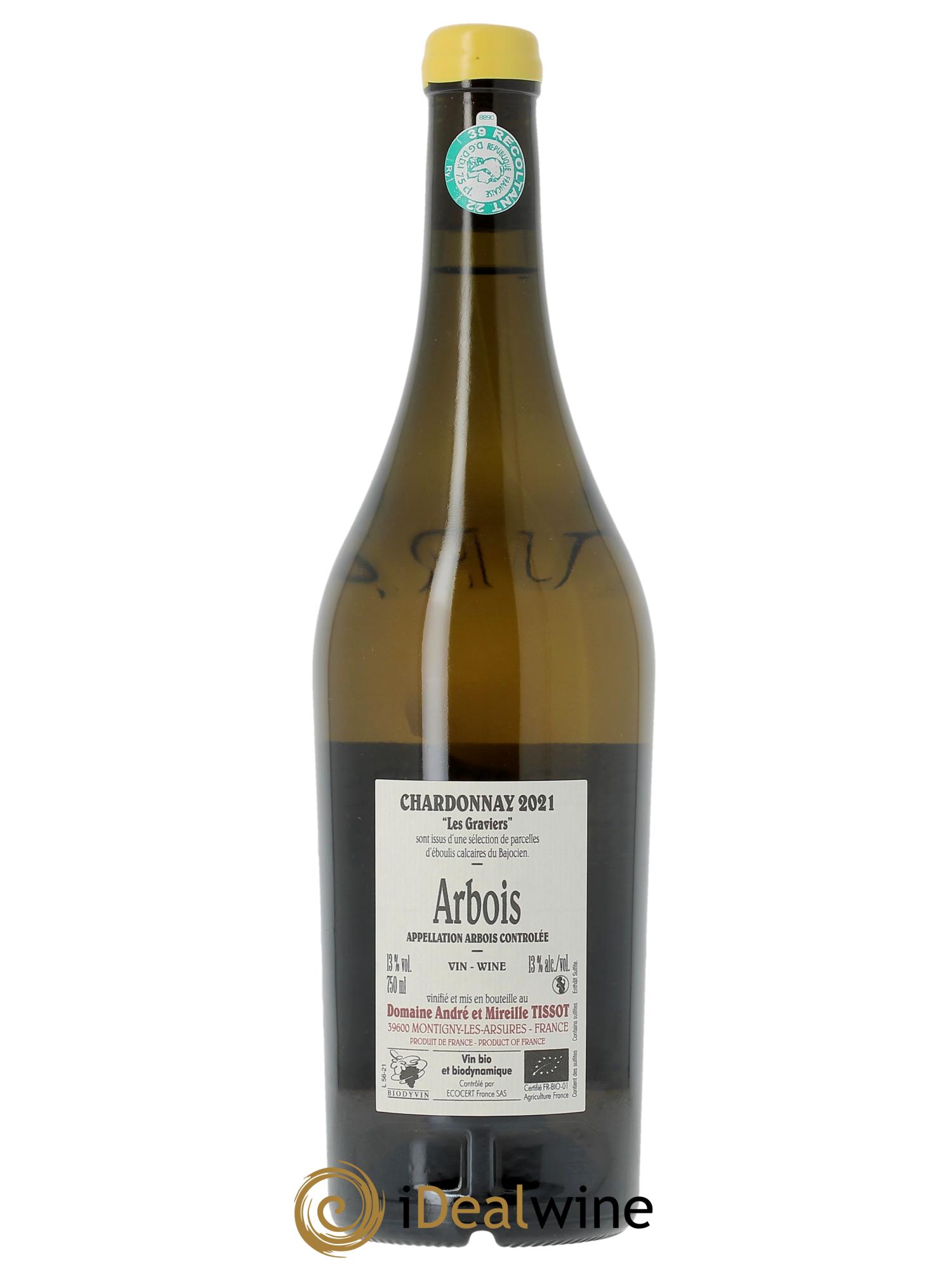 Arbois Chardonnay Les Graviers Bénédicte et Stéphane Tissot  2021 - Lot of 1 bottle - 1