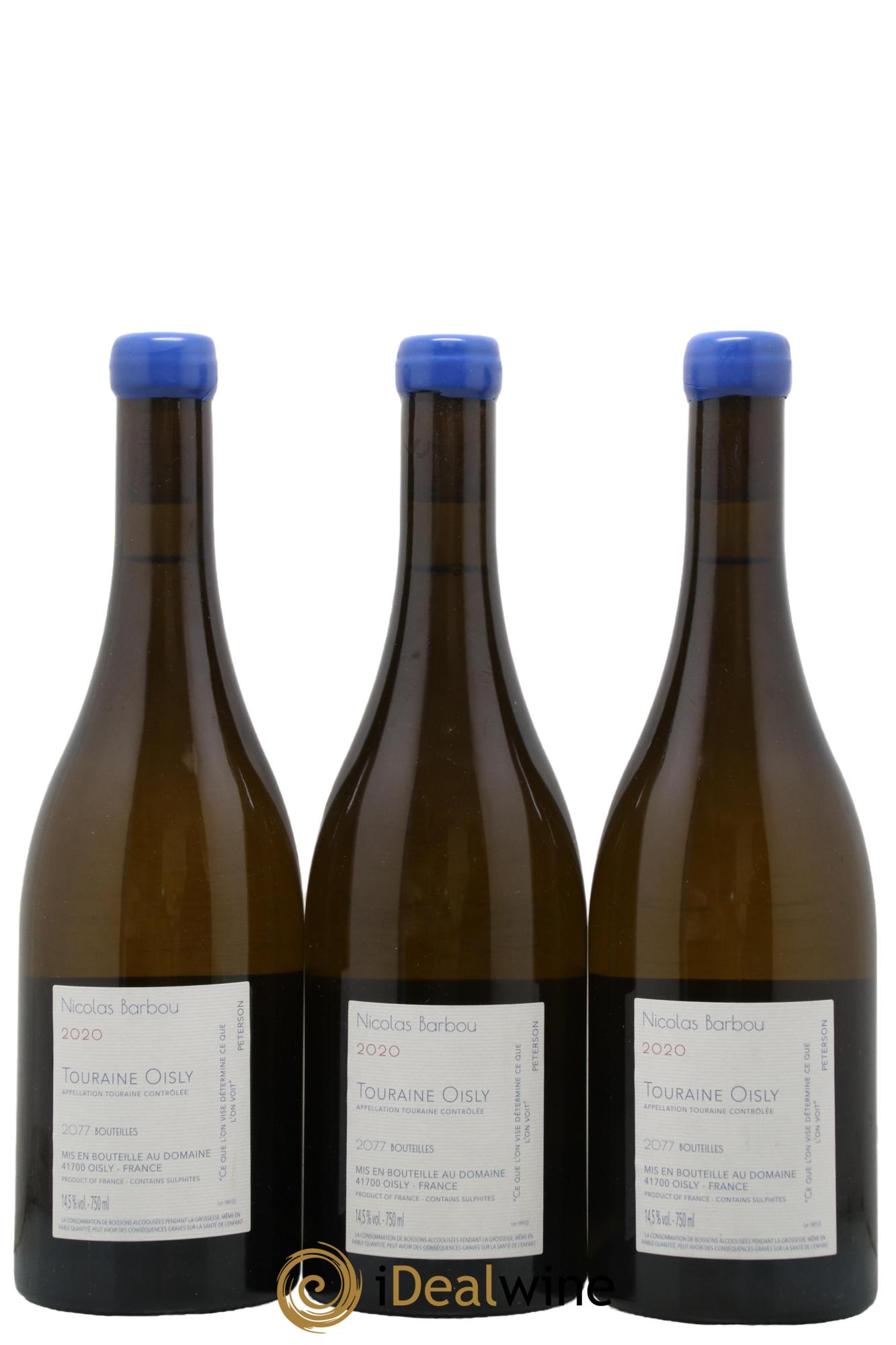 Touraine-Oisly Folie Insolente Nicolas Barbou  2020 - Lot of 3 bottles - 1