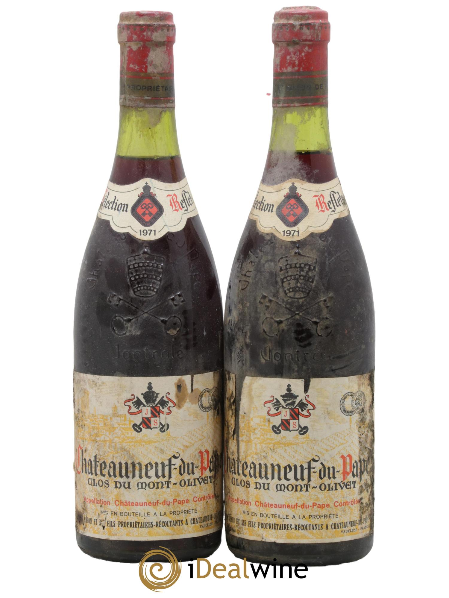 Châteauneuf-du-Pape Clos du Mont-Olivet 1971 - Lotto di 2 bottiglie - 0