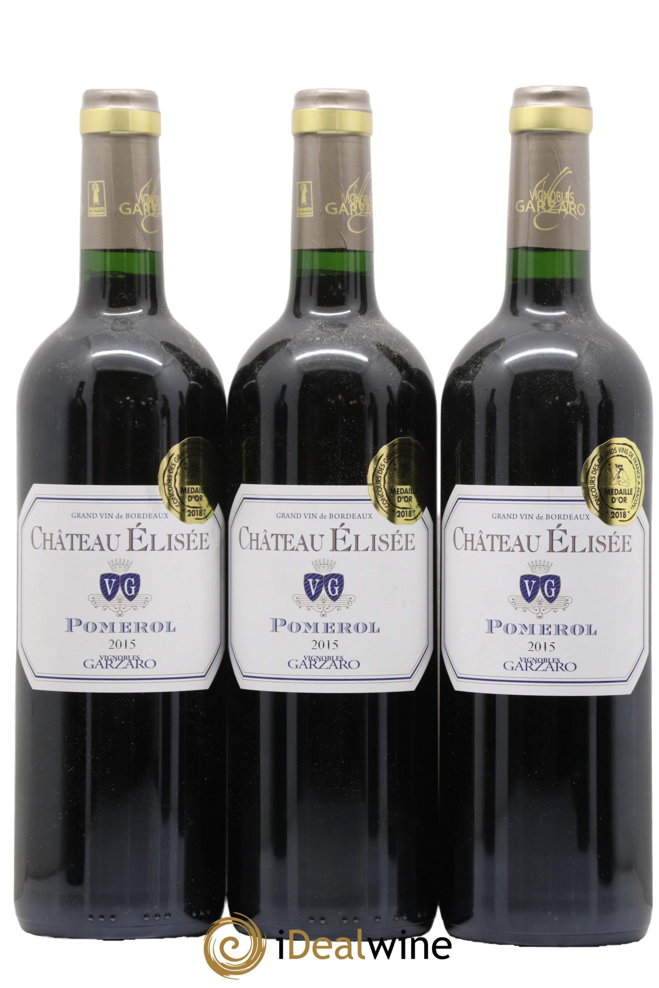 Pomerol Château Elisée 2015 - Lot de 3 bouteilles - 0