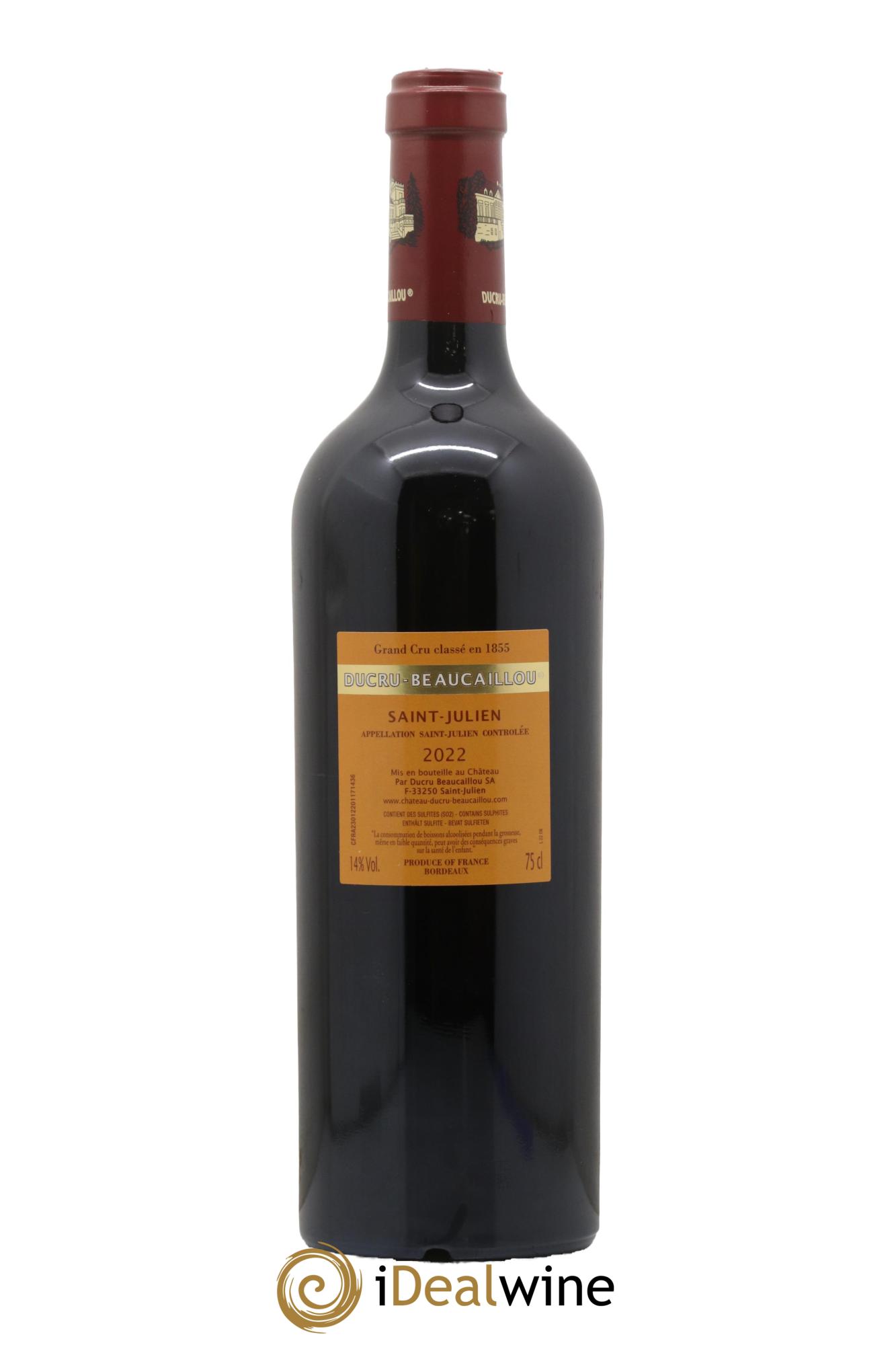 Château Ducru Beaucaillou 2ème Grand Cru Classé 2022 - Lot de 1 bouteille - 1