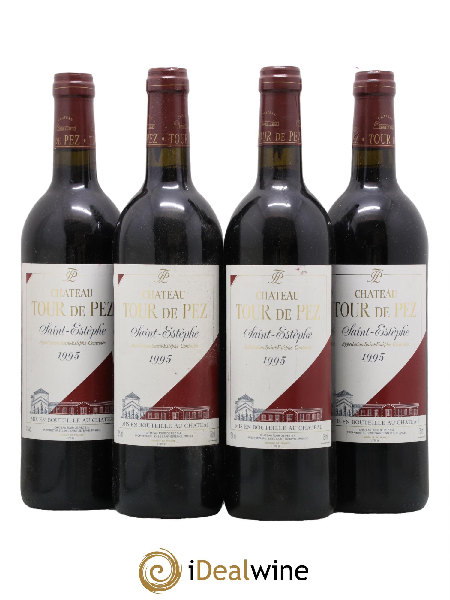 Château Tour de Pez Cru Bourgeois 1995 - Lot de 4 bouteilles - 0