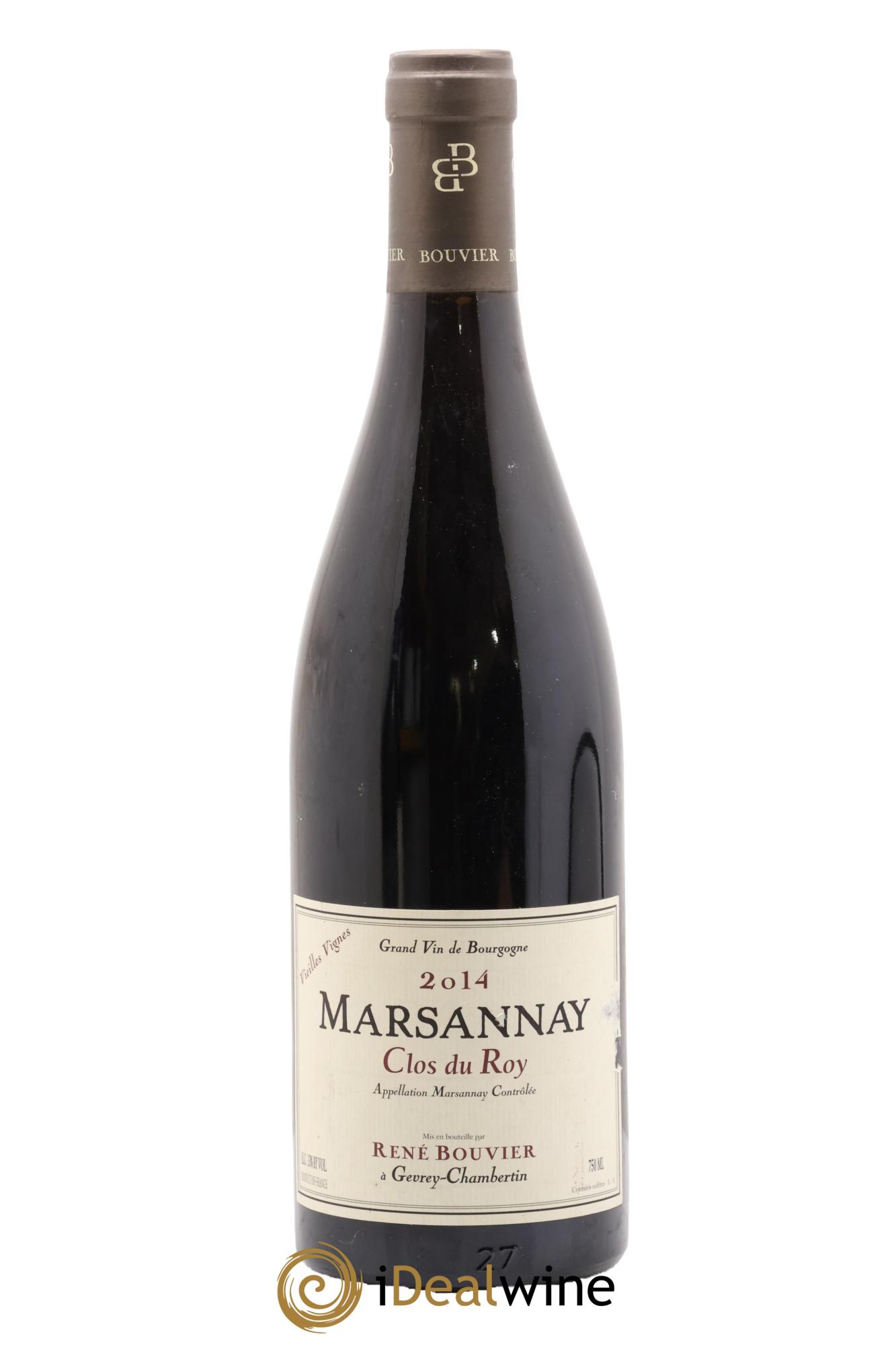 Marsannay Vieilles Vignes Clos du Roy René Bouvier (Domaine) 2014 - Lot de 1 bouteille - 0