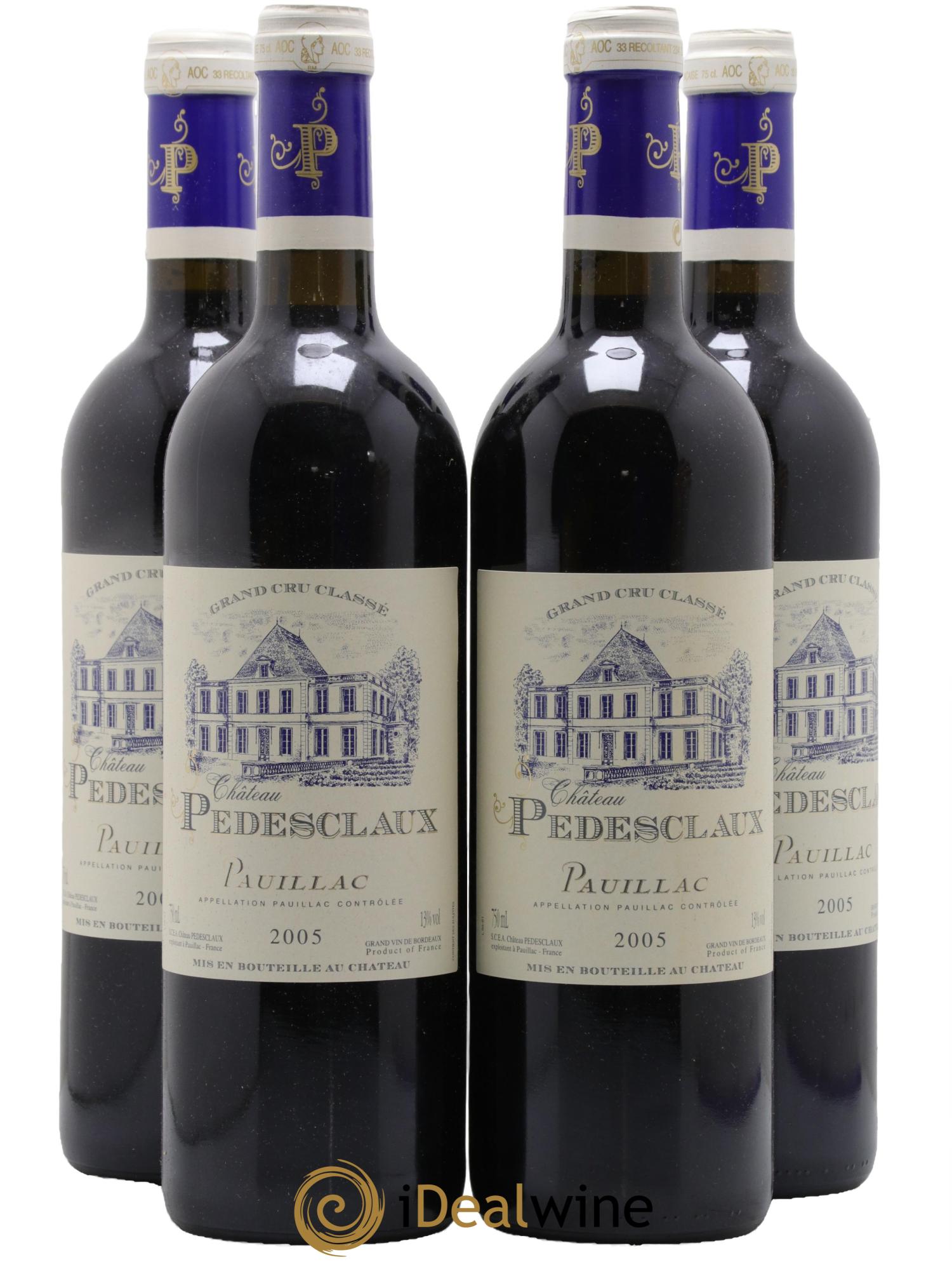 Château Pedesclaux 5ème Grand Cru Classé 2005 - Lot de 4 bouteilles - 0