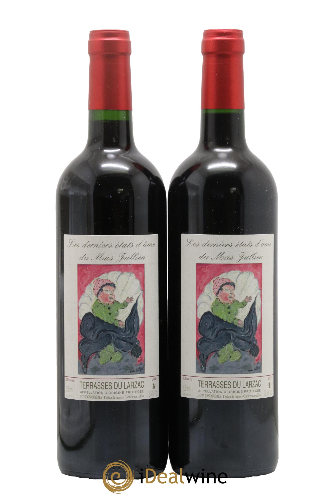 Terrasses du Larzac Mas Jullien Les derniers états d'âme Olivier Jullien 2014 - Lot de 2 bouteilles - 0