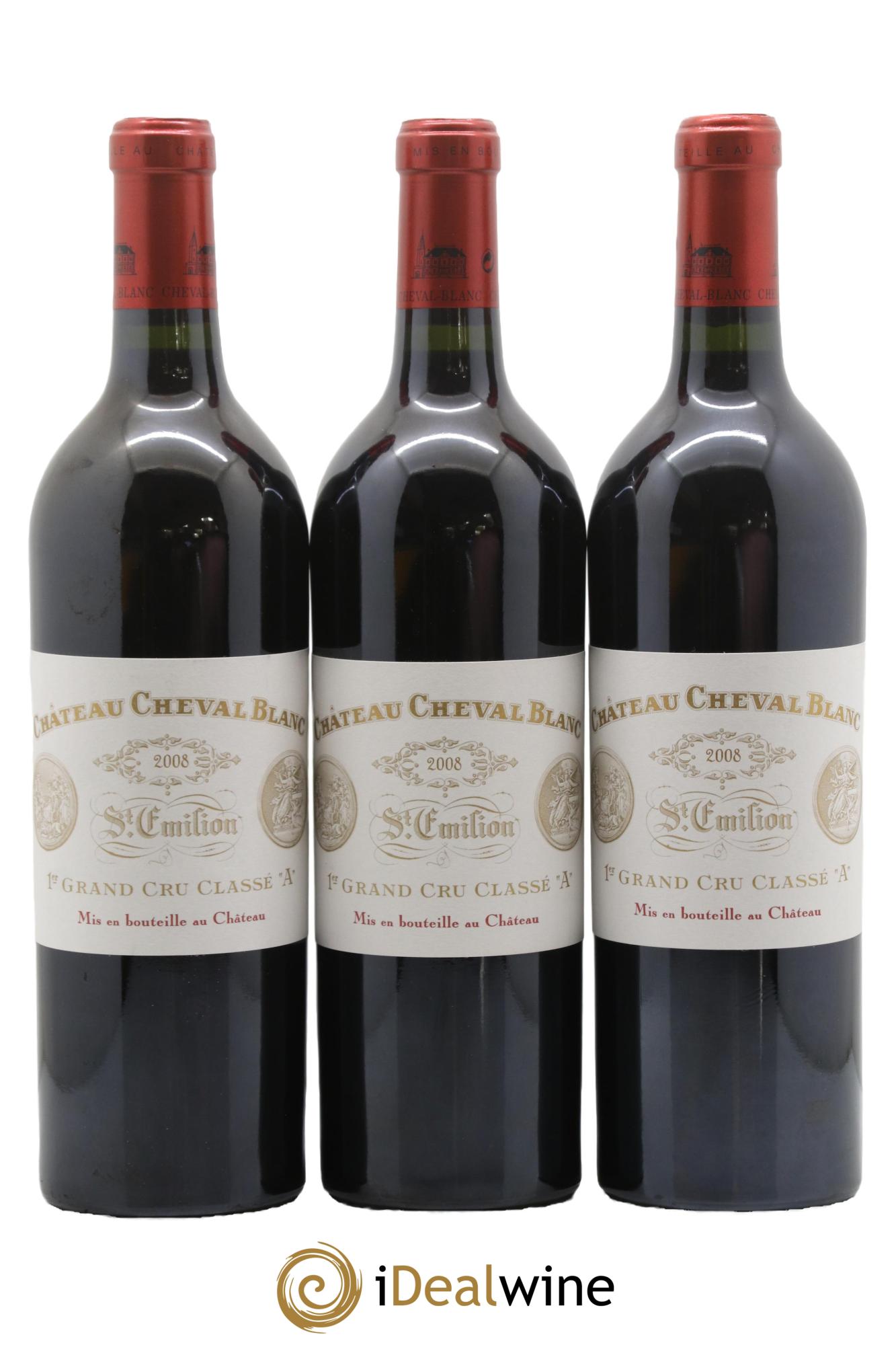 Château Cheval Blanc 1er Grand Cru Classé A 2008 - Lot de 12 bouteilles - 1