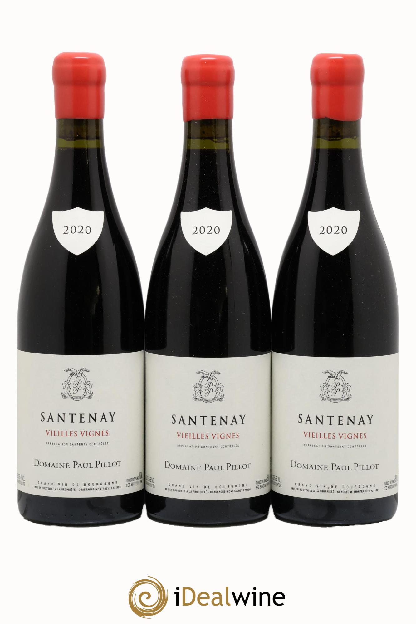 Santenay Vieilles Vignes Paul Pillot 2020 - Lot de 3 bouteilles - 0