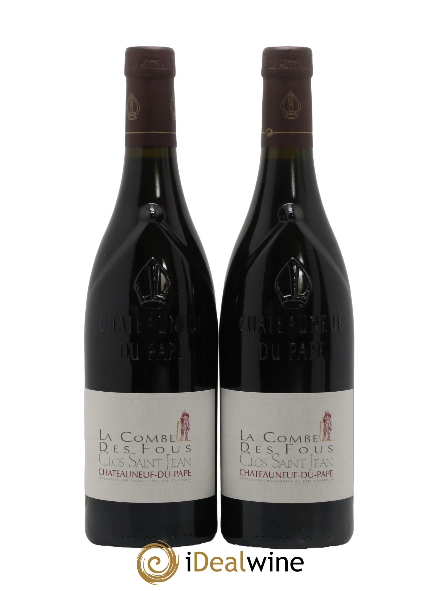 Châteauneuf-du-Pape Clos Saint-Jean La Combe des Fous Pascal et Vincent Maurel 2016 - Lot de 2 bouteilles - 0