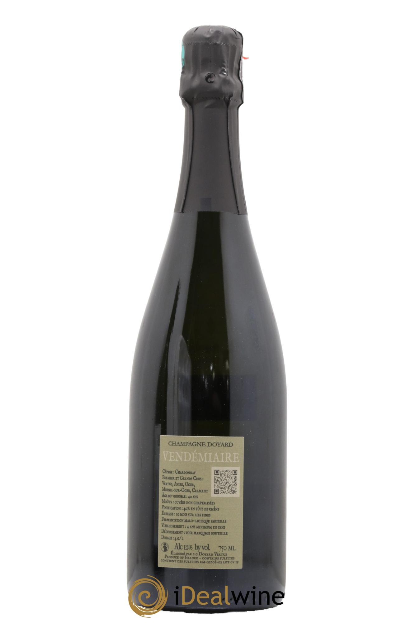 Champagne 1er cru Brut Blanc de Blancs Vendémiaire Maison Doyard - Lot de 1 bouteille - 1