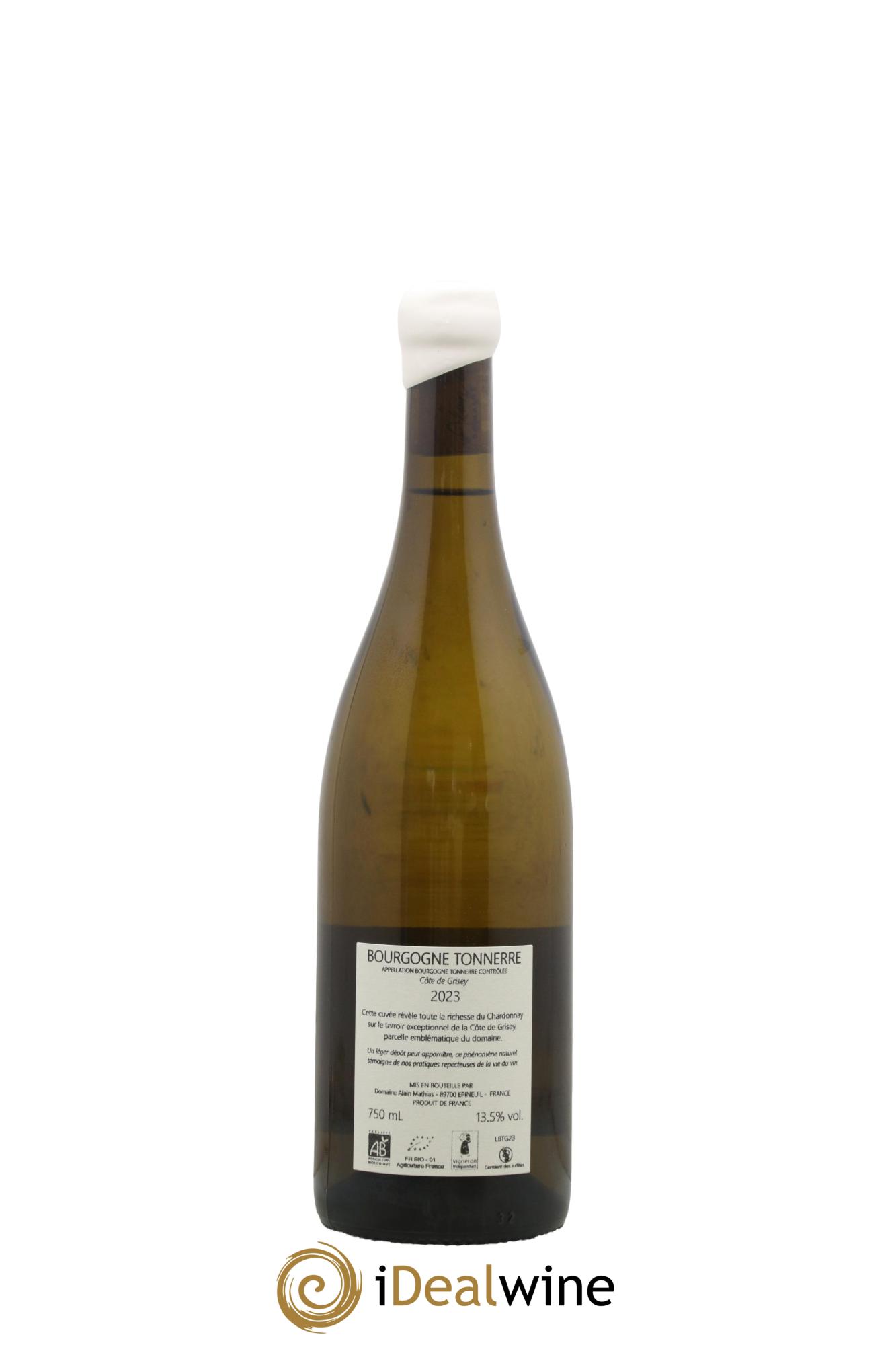 Bourgogne Tonnerre Côte De Grisey Domaine Alain Mathias 2023 - Lot de 1 bouteille - 1