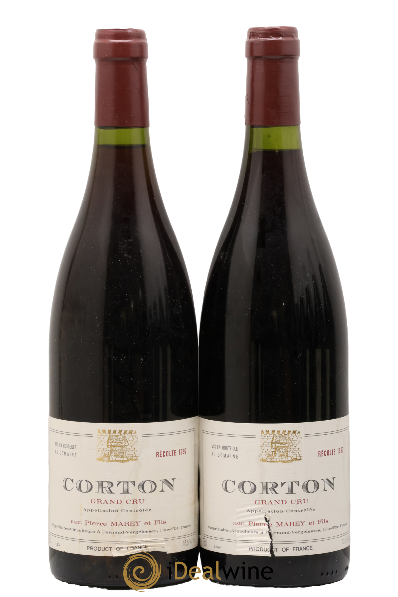 Corton Grand Cru Earl Pierre Marey Et Fils 1997 - Lot of 2 bottles - 0