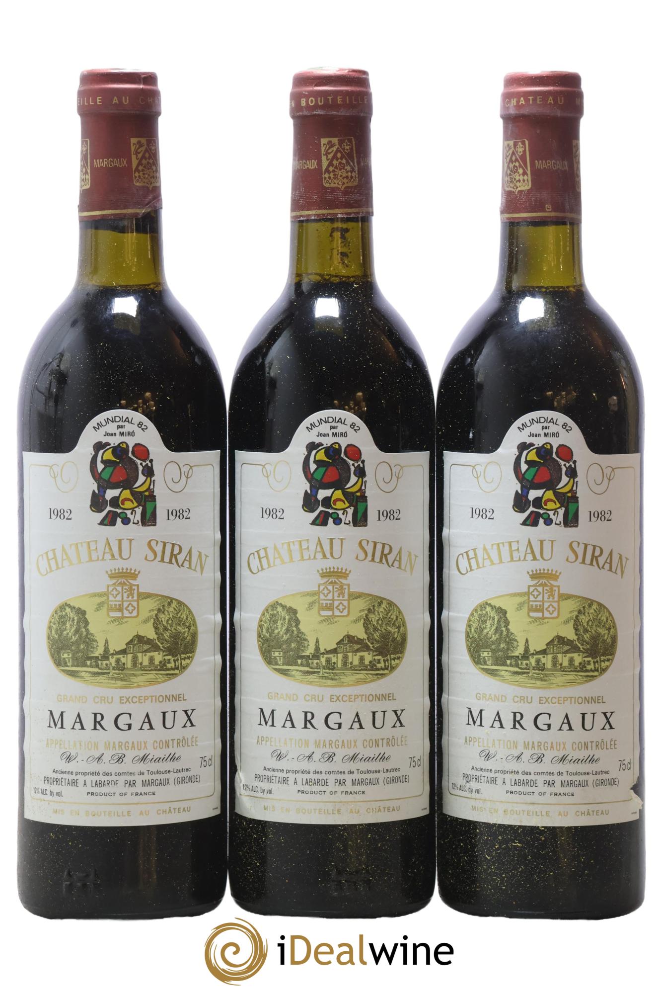 Château Siran 1982 - Lot of 3 bottles - 0