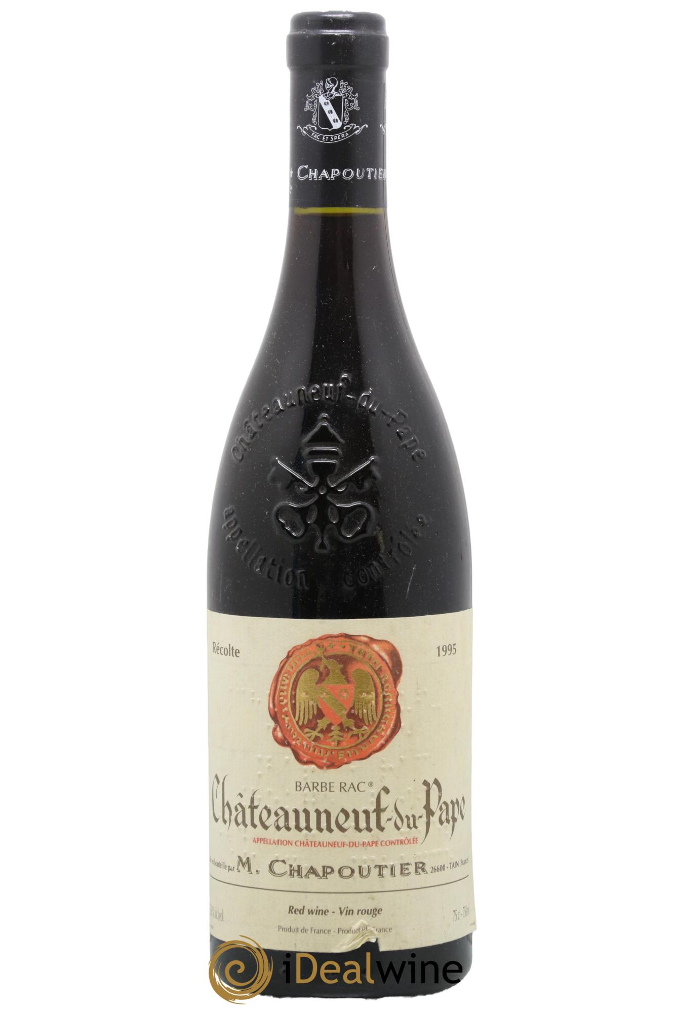 Châteauneuf-du-Pape Barbe Rac Chapoutier 1995 - Lot de 1 bouteille - 0