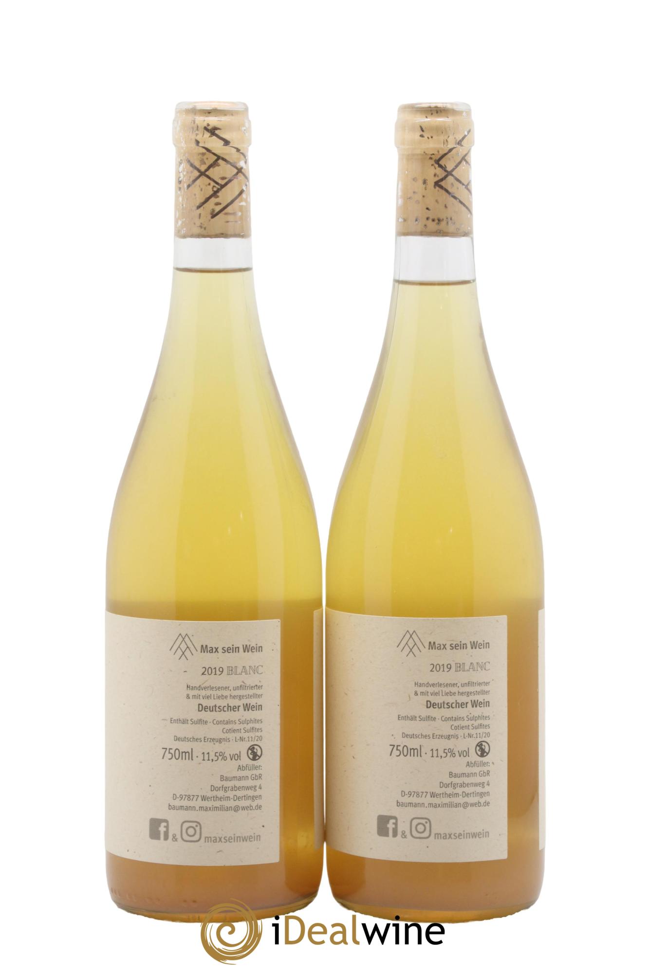 Allemagne Max Sein Wein 2019 - Lot of 2 bottles - 1