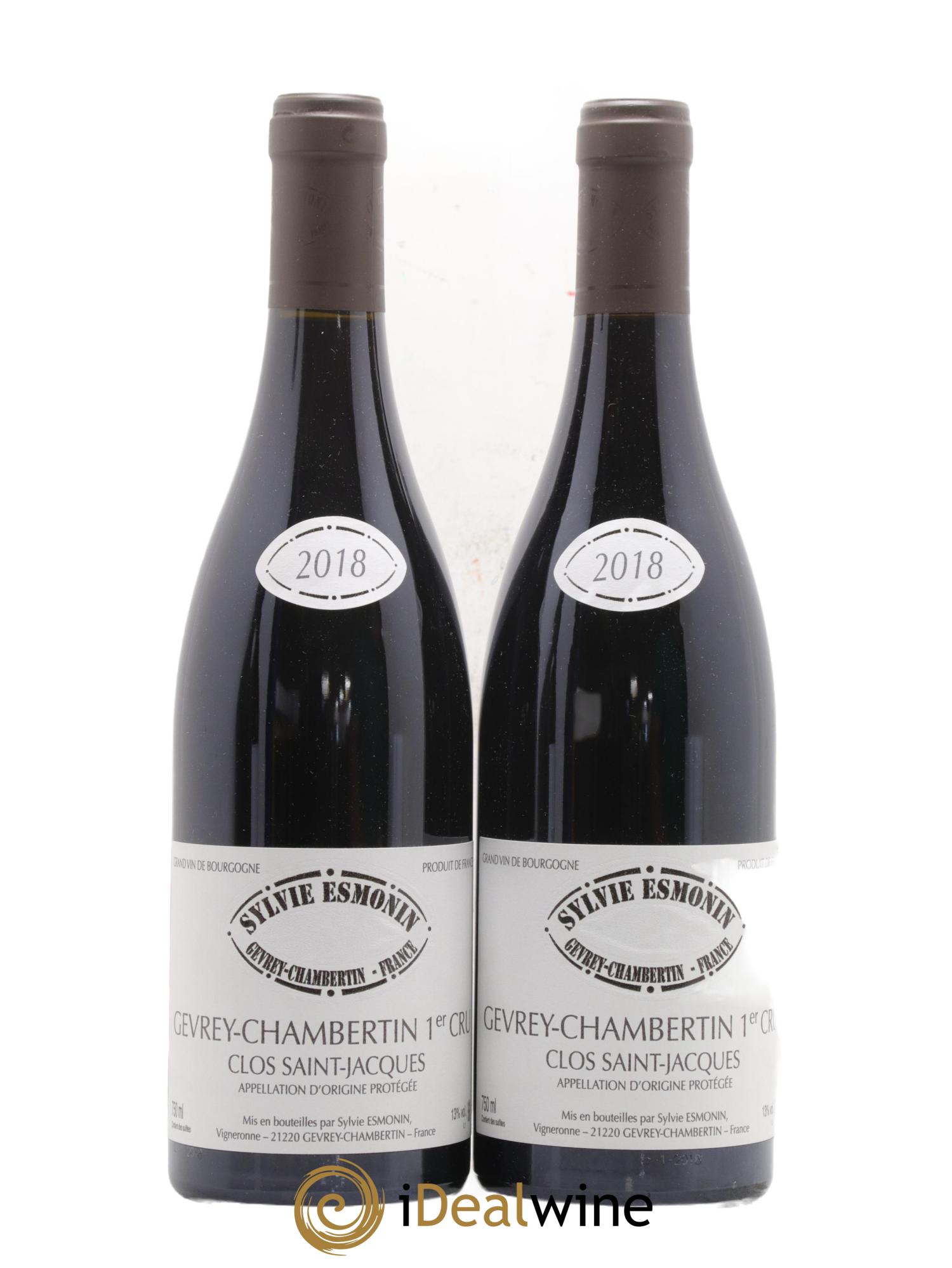 Gevrey-Chambertin 1er Cru Clos Saint Jacques Sylvie Esmonin 2018 - Lot de 2 bouteilles - 0