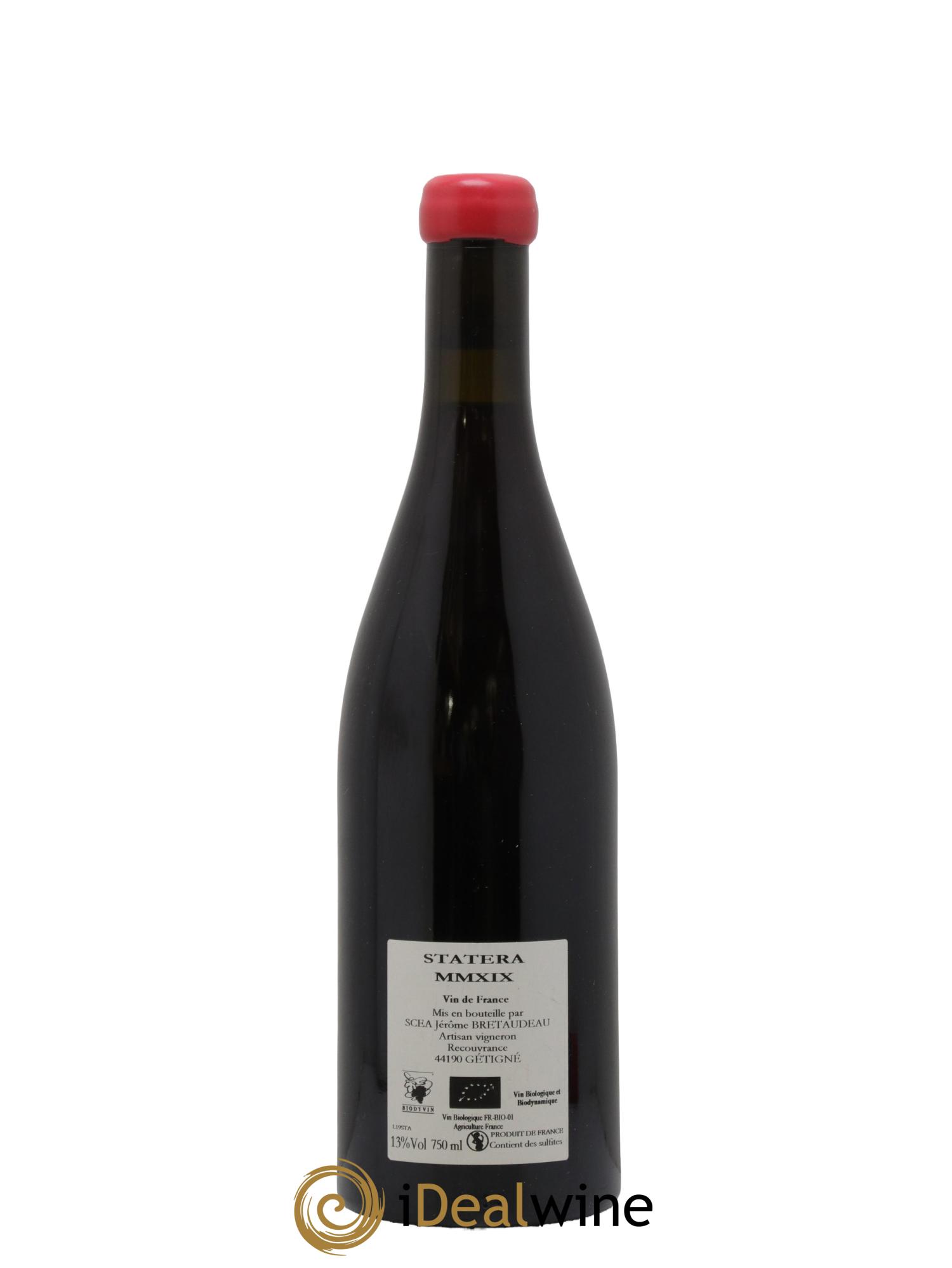 Vin de France Statera Jérôme Bretaudeau - Domaine de Bellevue 2019 - Lot of 1 bottle - 1