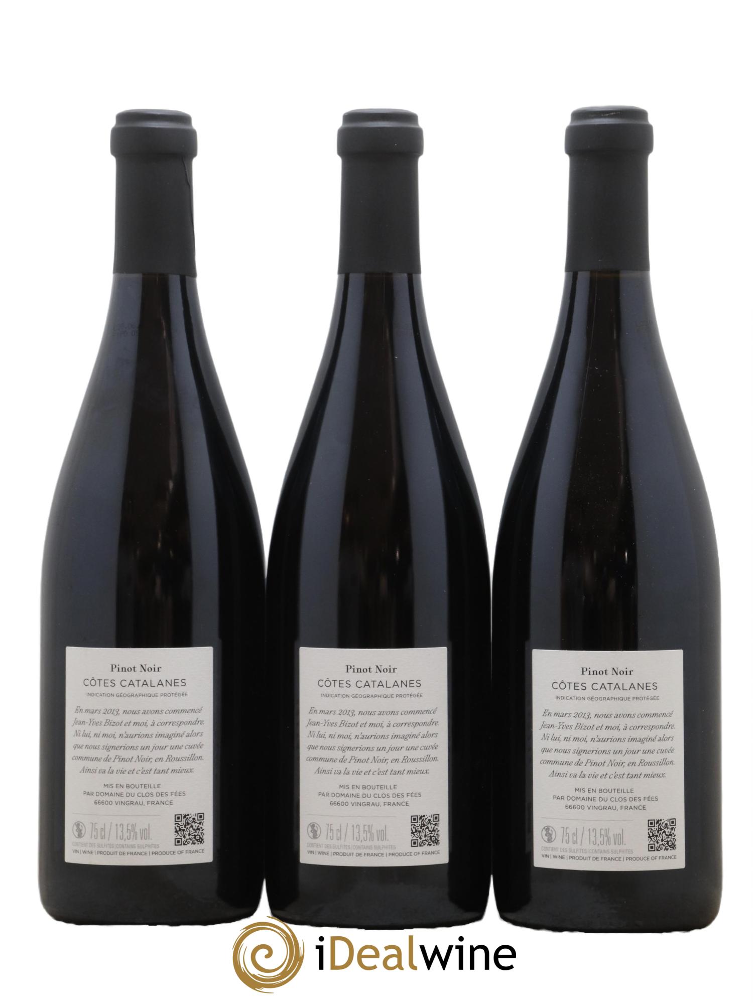 Côtes Catalanes Clos des Fées 100 Phrases pour éventails Hervé Bizeul 2022 - Lot de 3 bouteilles - 1