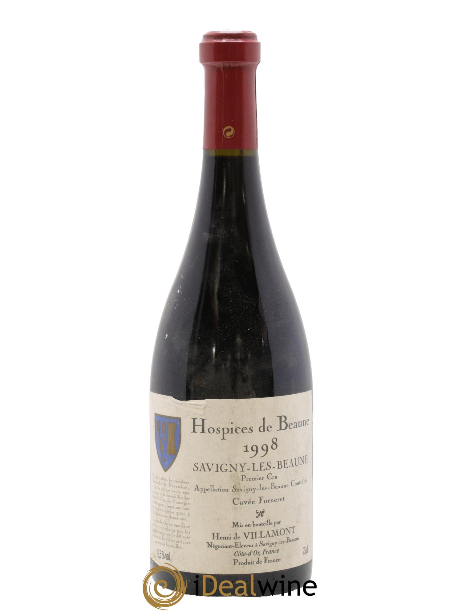 Savigny-lès-Beaune 1er Cru Cuvée Forneret Henry Villamont Hospices De Beaune 1998 - Lot of 1 bottle - 0