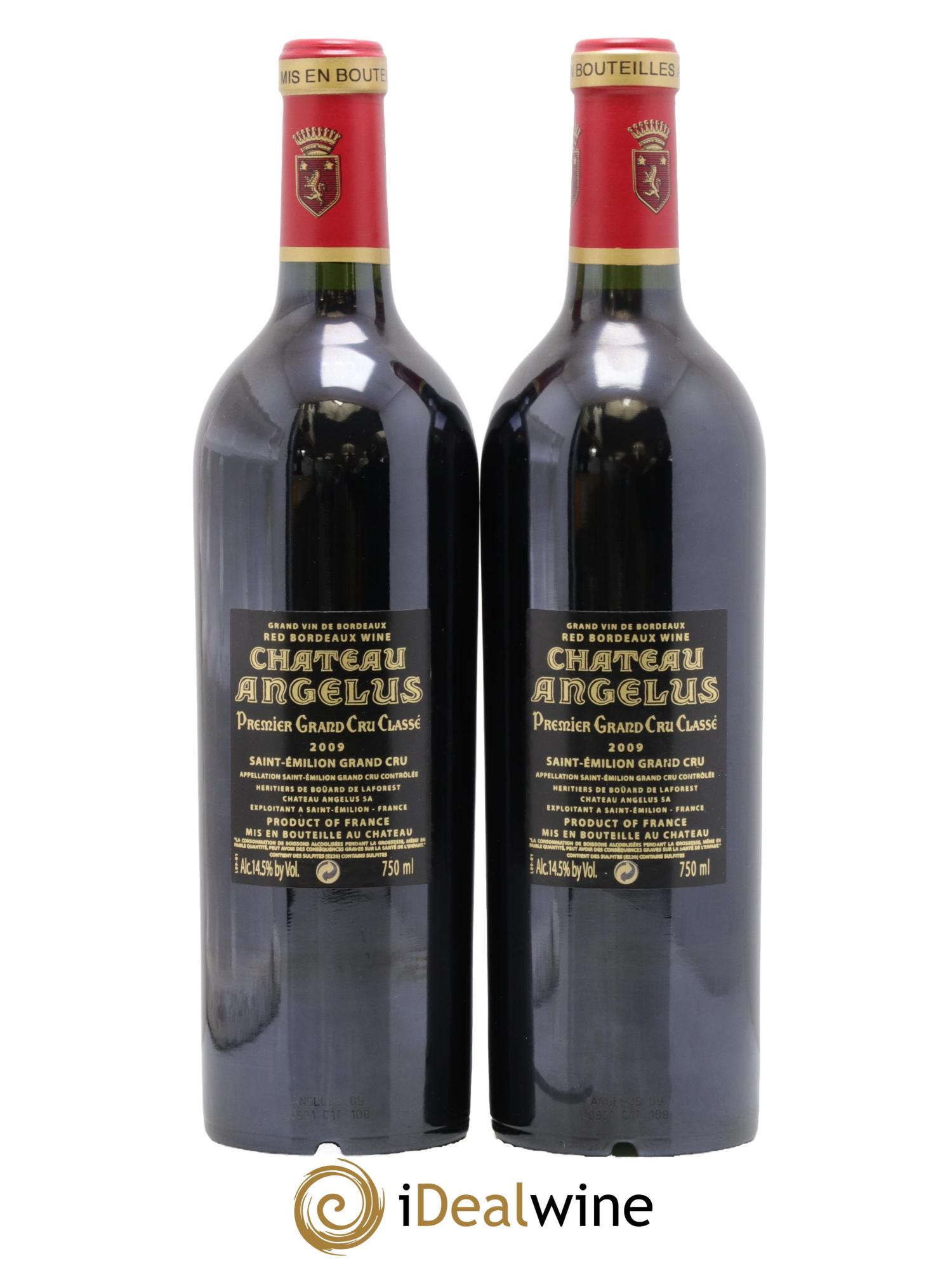 Château Angélus 1er Grand Cru Classé A 2009 - Posten von 2 Flaschen - 1