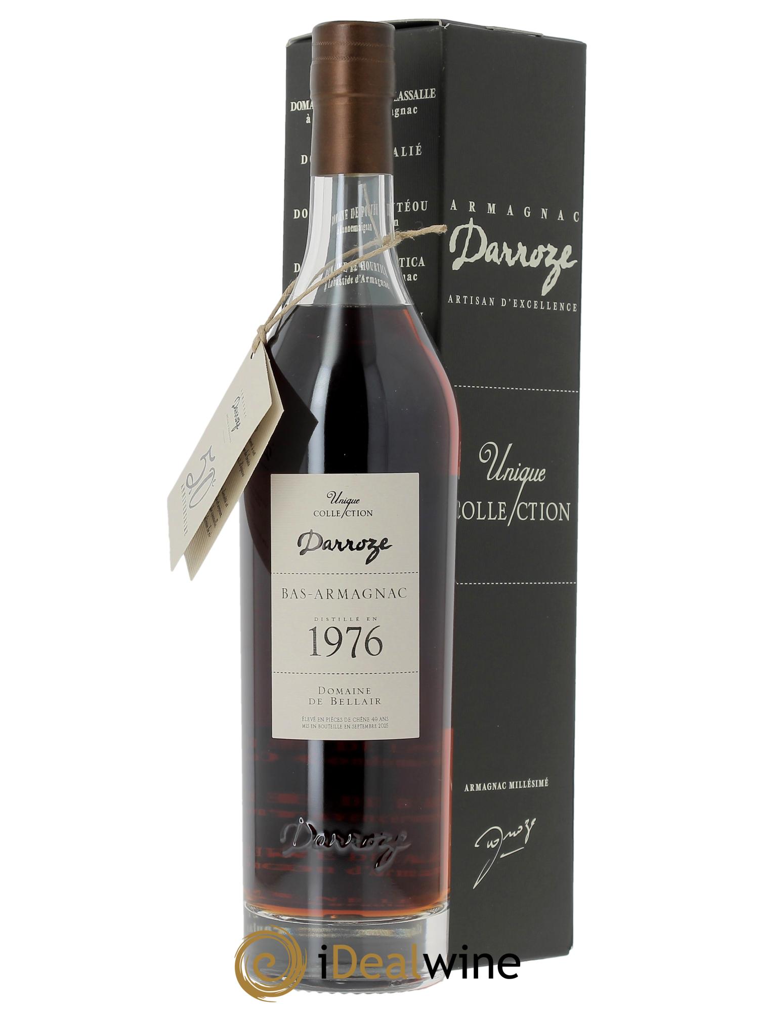 Bas-Armagnac Domaine de Bellair (45°) Darroze 1976 - Lot de 1 bouteille - 0
