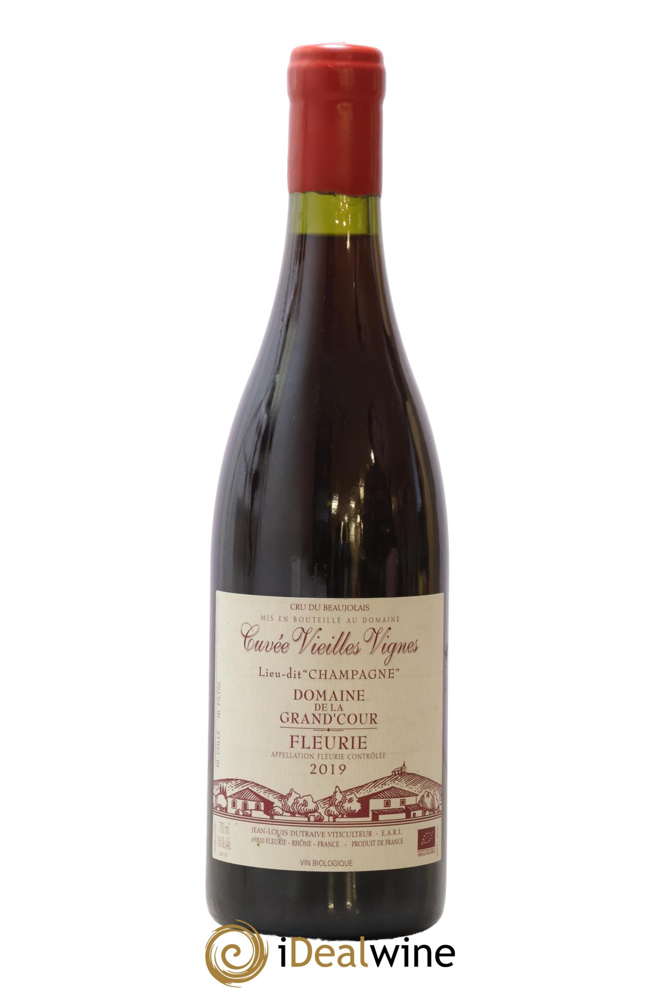 Fleurie Champagne - Cuvée Vieilles Vignes Grand'cour (Domaine de la) - Jean-Louis Dutraive Champagne Vieilles Vignes Domaine de la Grand'Cour Jean-Louis Dutraive 2019 - Lot de 1 bouteille - 0