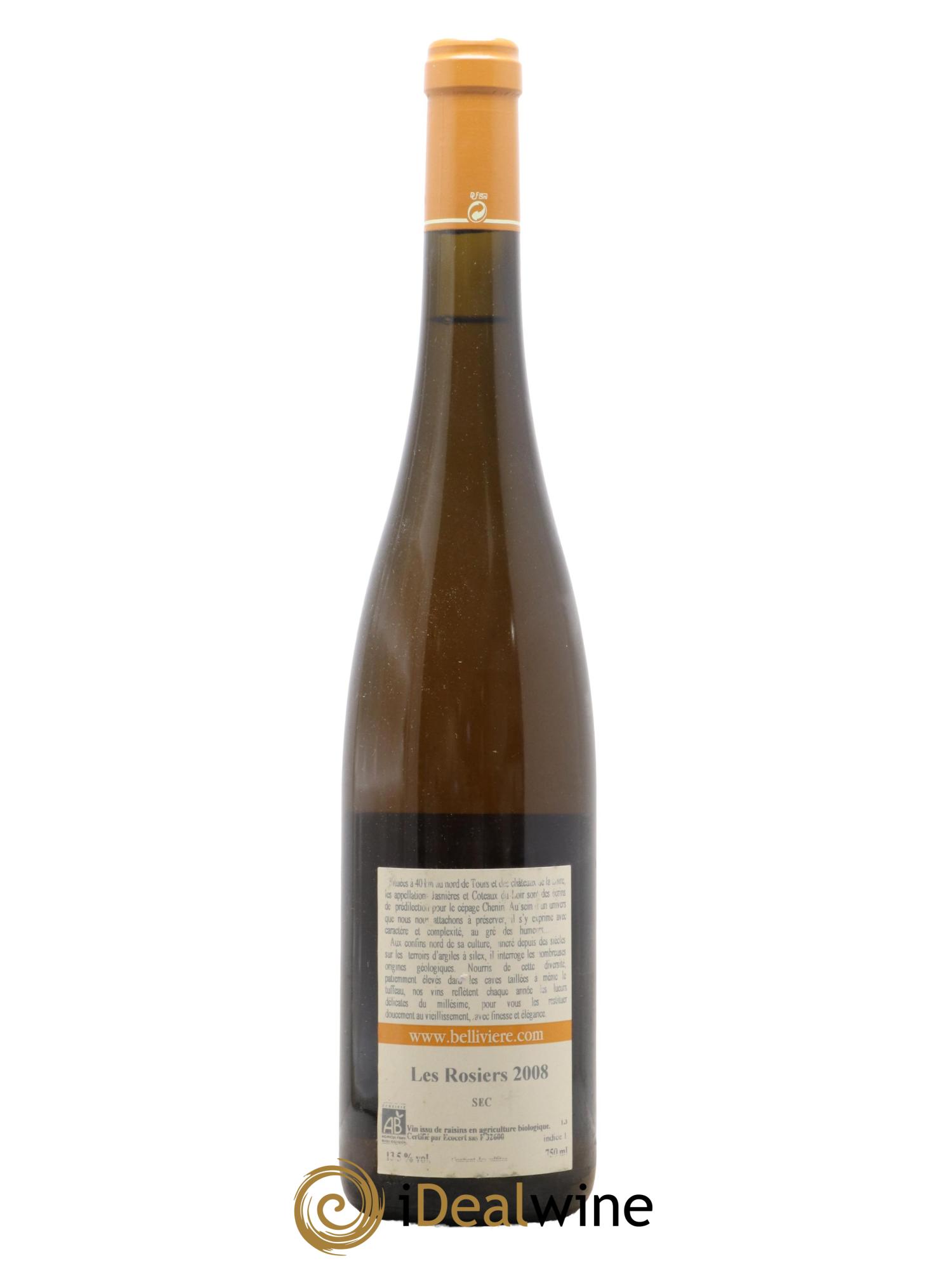 Jasnières Les Rosiers Domaine de Bellivière 2008 - Lot de 1 bouteille - 1