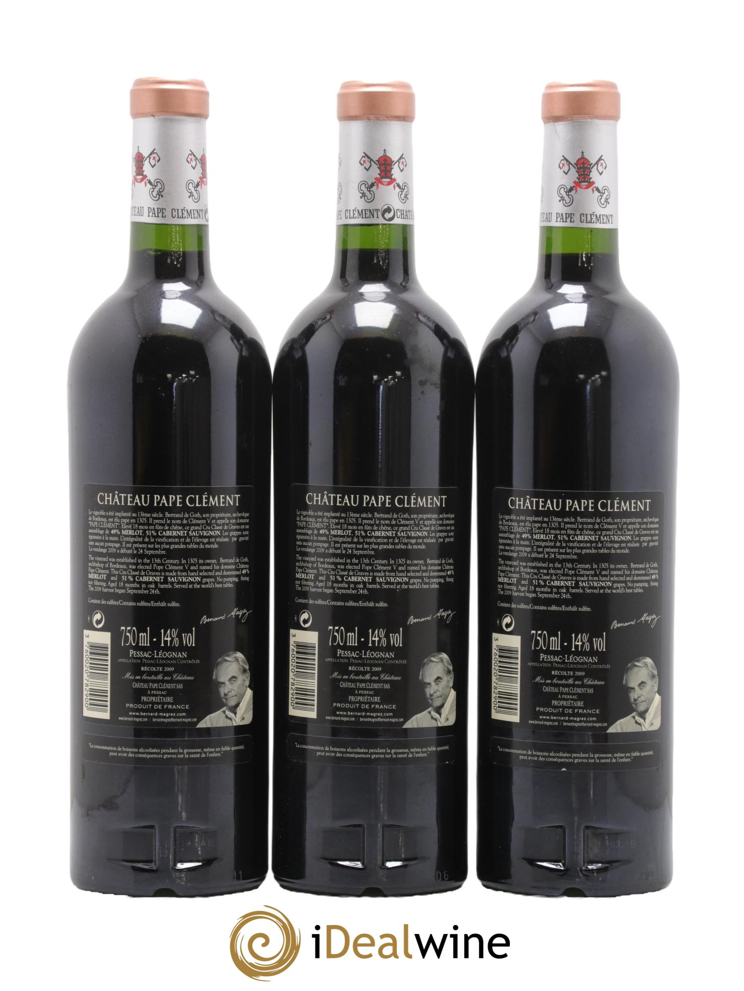 Château Pape Clément Cru Classé de Graves 2009 - Lot of 6 bottles - 2